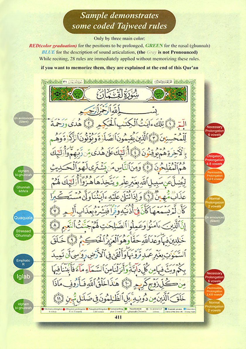 Tajweed Qur'an (Whole Qur an, With English Translation),New