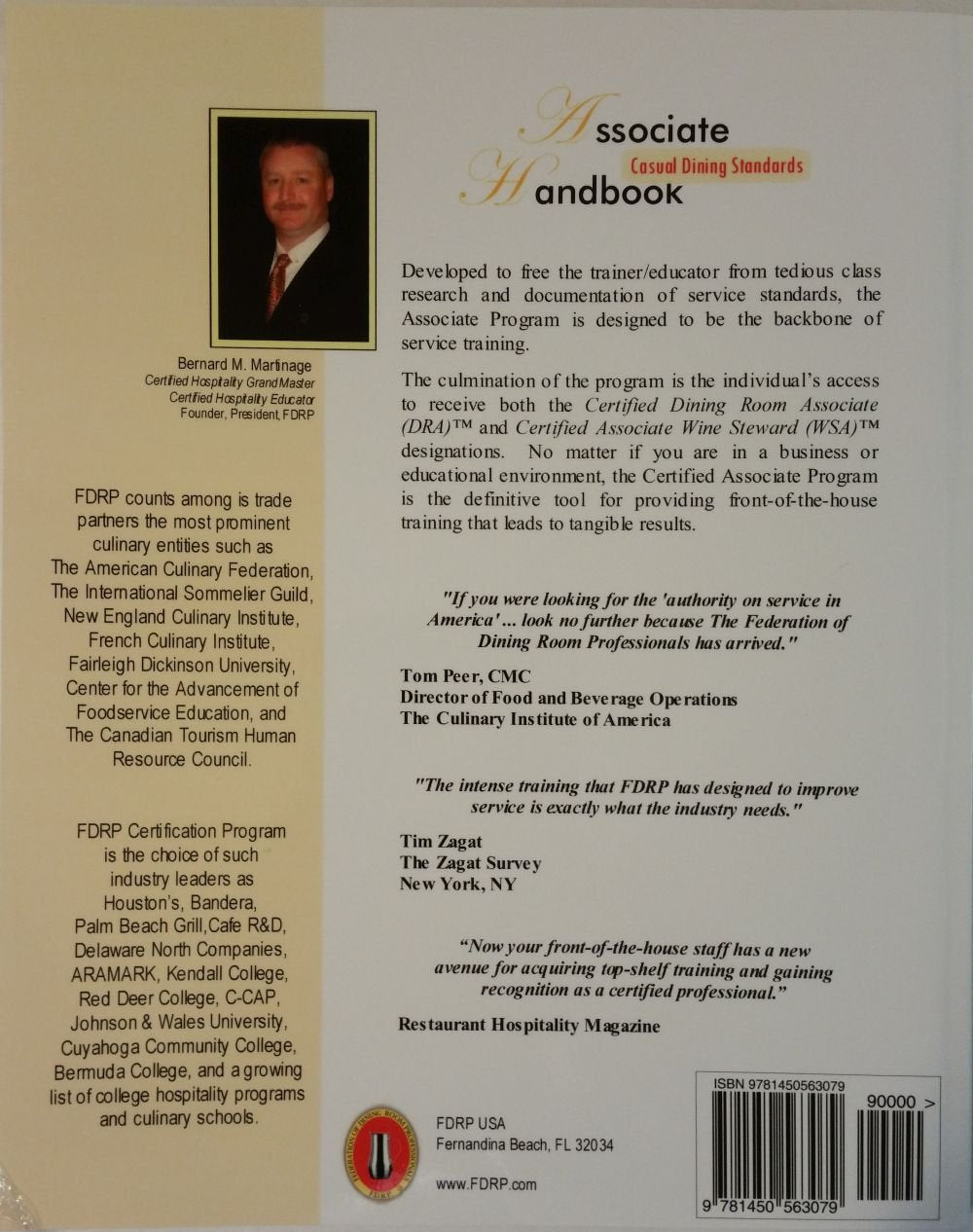 Associate Handbook: Casual Dining Standards,Used