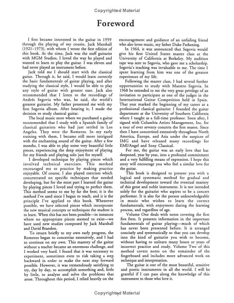 The Christopher Parkening Guitar Method  Volume 1: Guitar Technique,Used