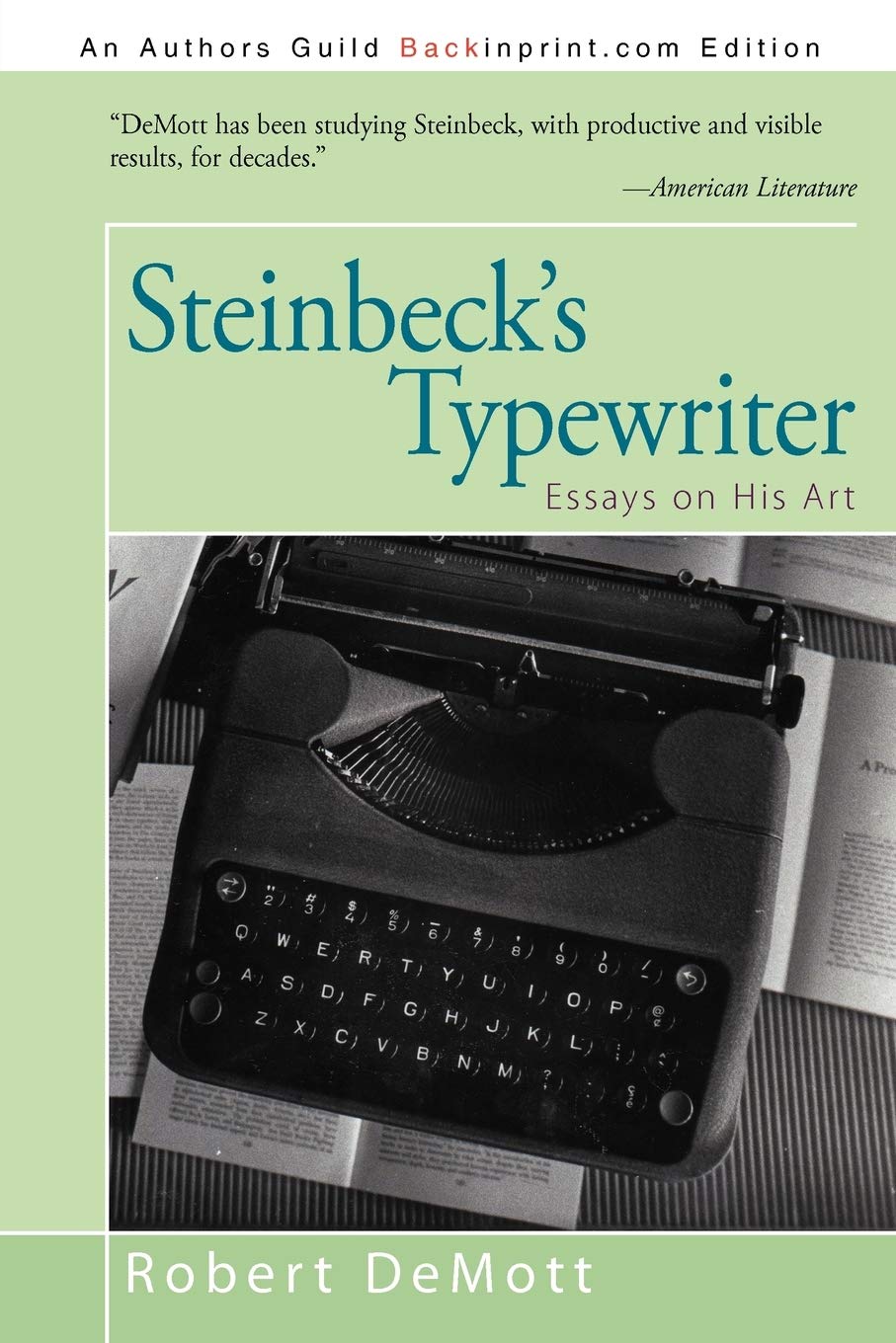 Steinbeck'S Typewriter: Essays On His Art,Used