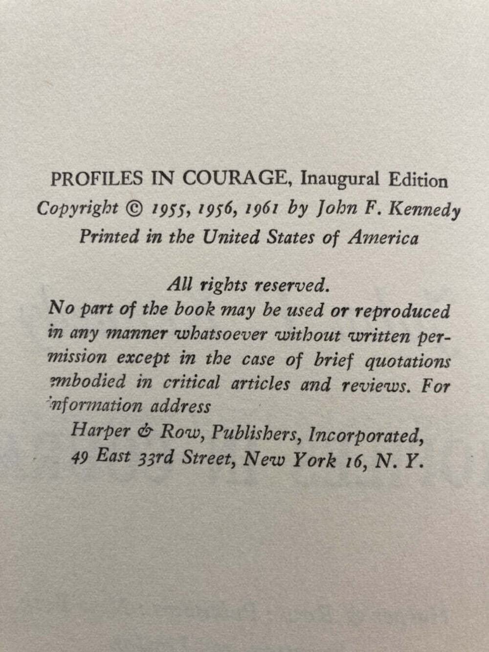 Profiles in Courage,New