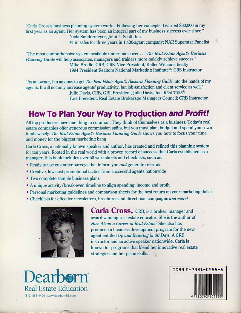 Real Estate Agent's Business Planning Guide,Used