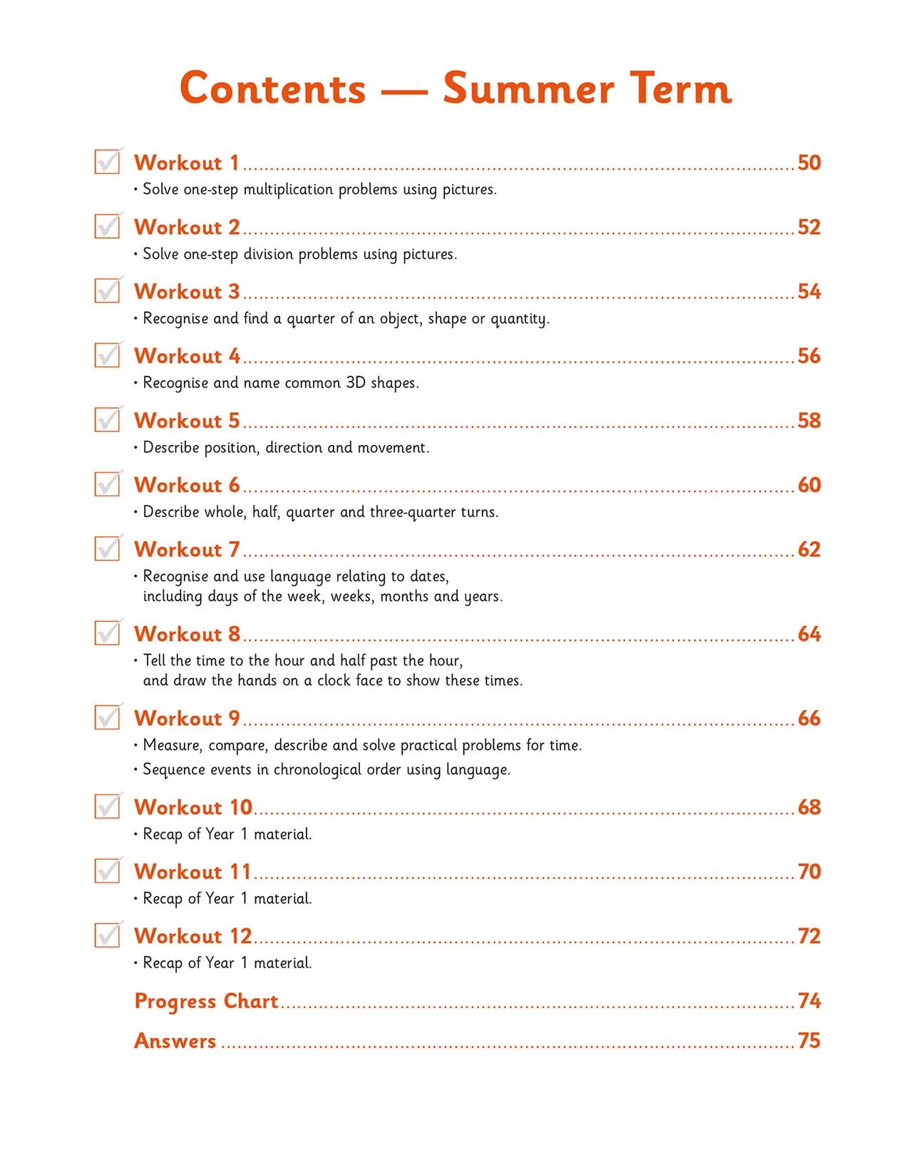 New KS1 Maths 10Minute Weekly Workouts Year 1 (CGP KS1 Maths),Used