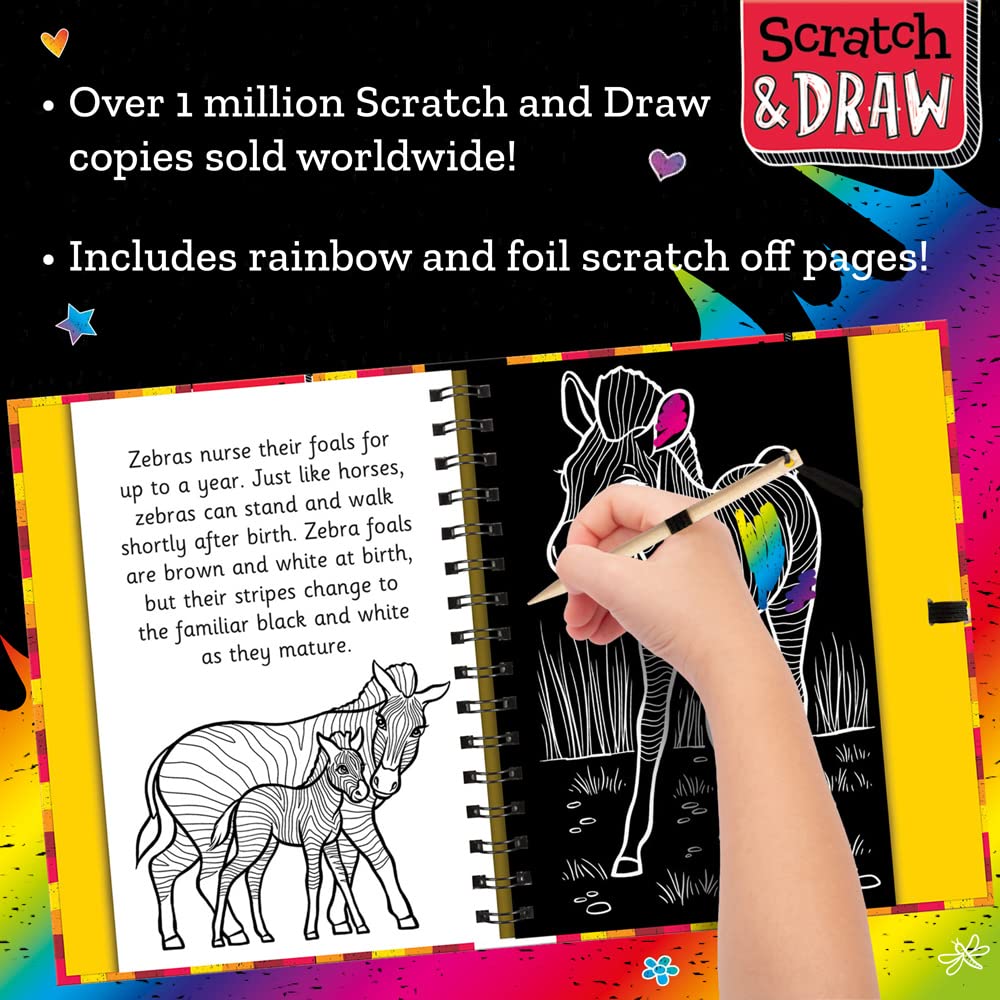 Scratch & Draw Animals Scratch Art Activity Book (Scratch and Draw),Used