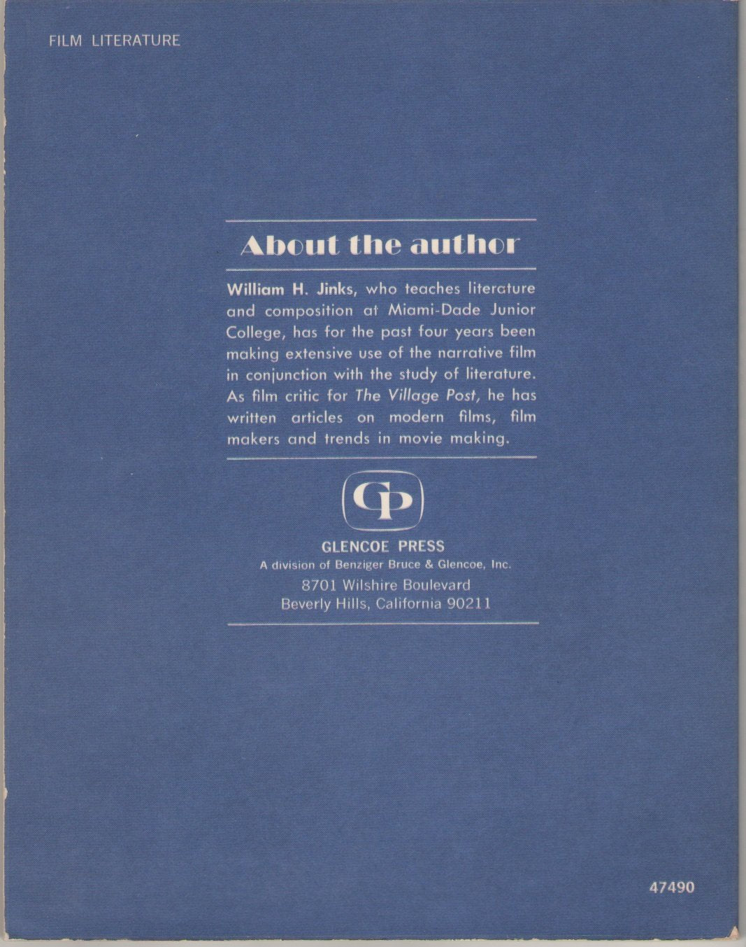 The Celluloid Literature: Film in the Humanities,Used