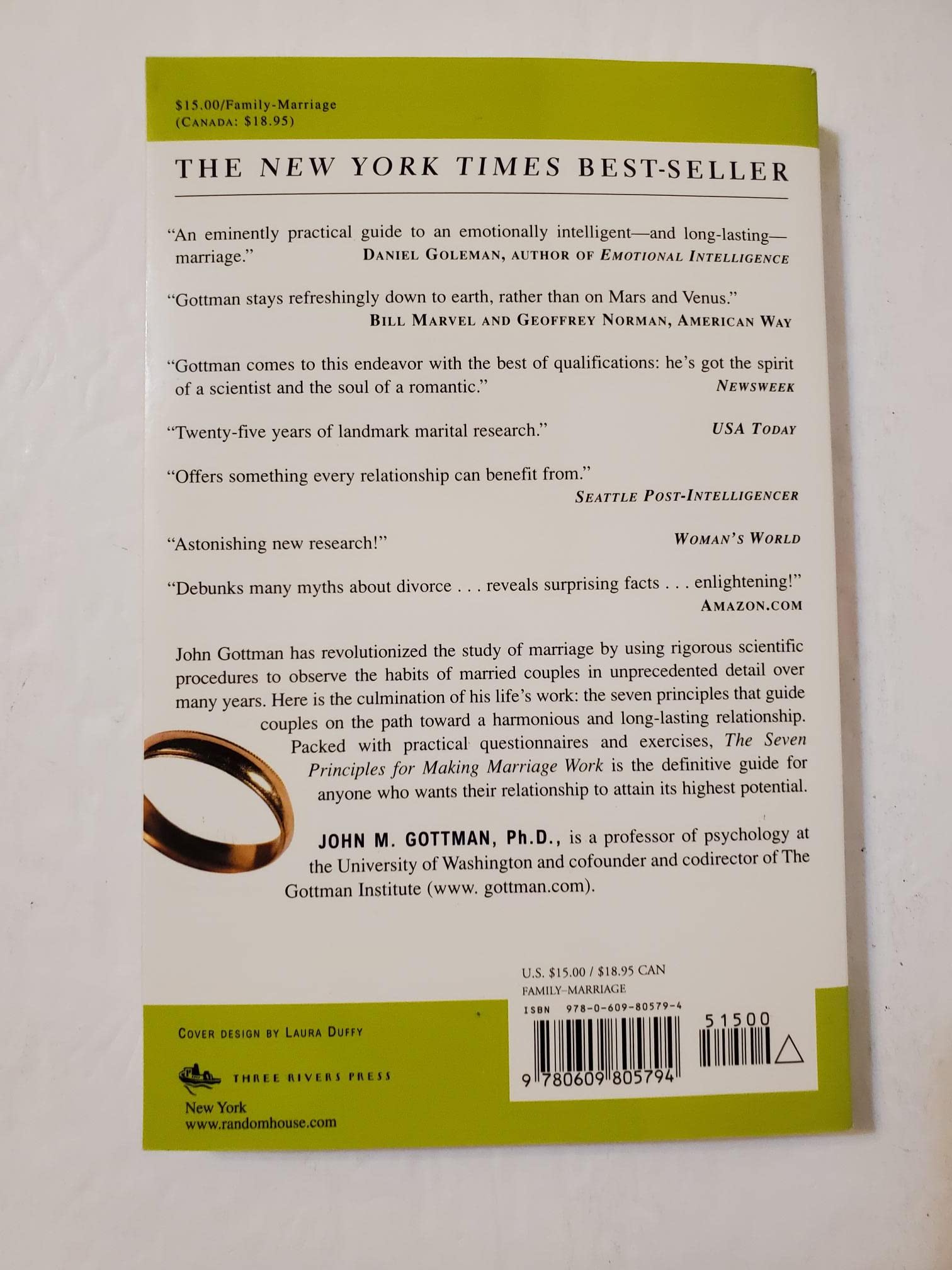 The Seven Principles for Making Marriage Work: A Practical Guide from the Country's Foremost Relationship Expert,Used