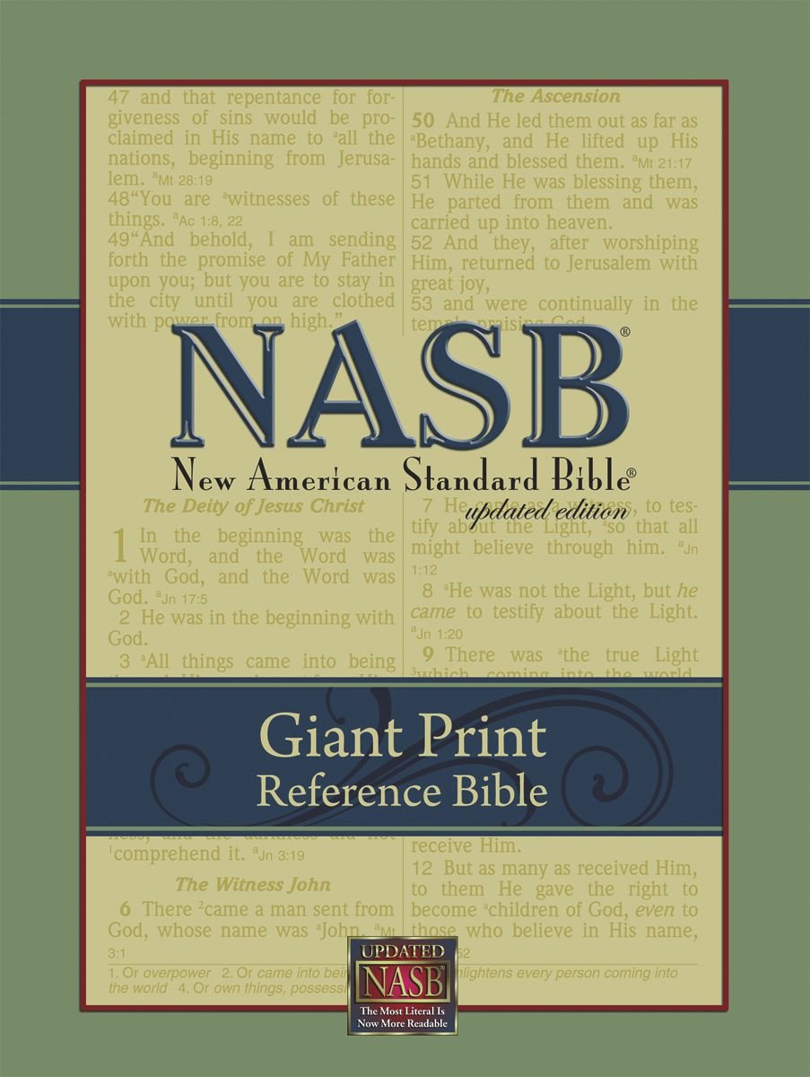 Nasb Giantprint Reference Bible (Burgundy Genuine Leather)