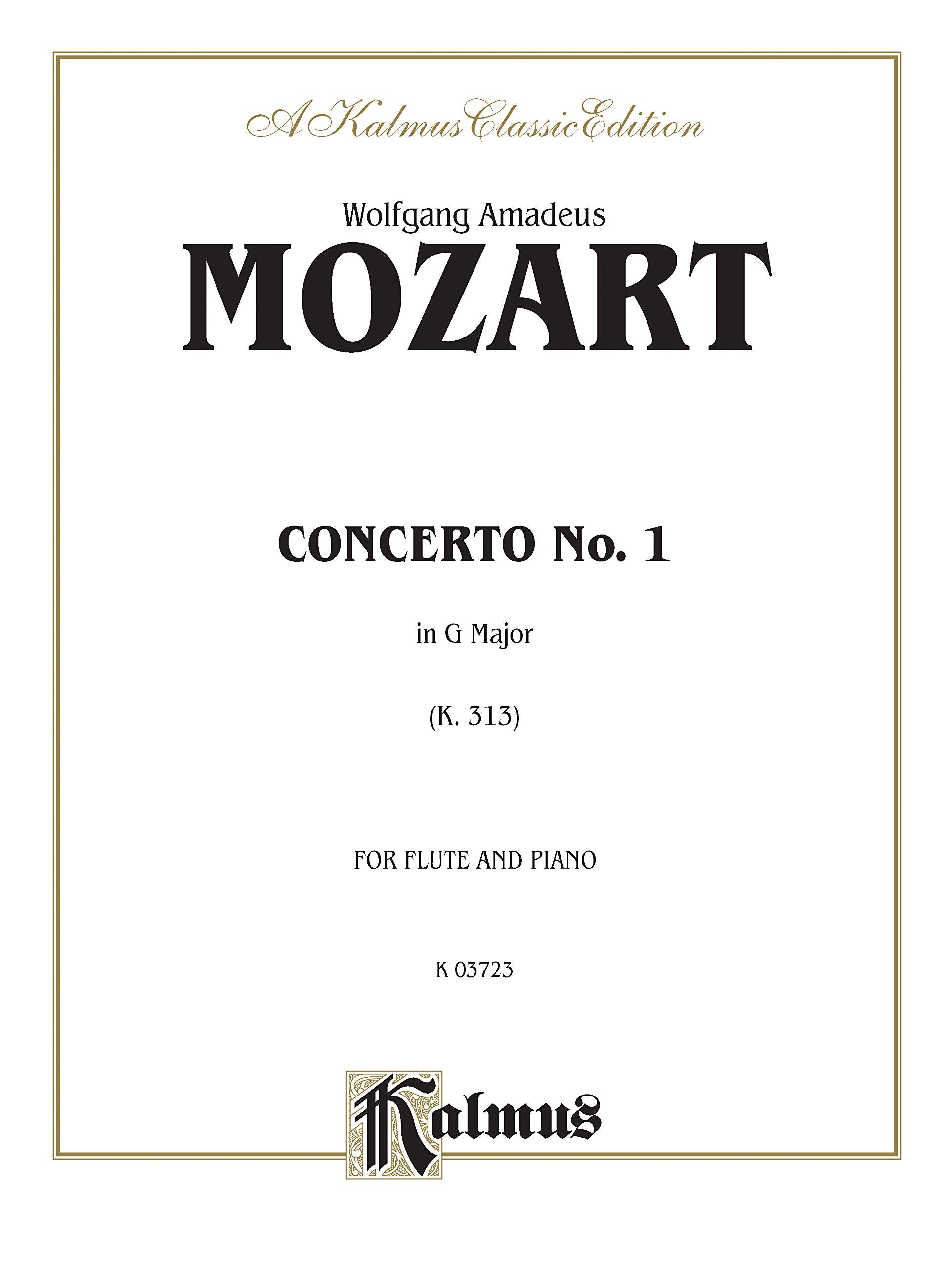 Flute Concerto No. 1, K. 313 (G Major) (Orch.): Part(s) (Kalmus Edition),New