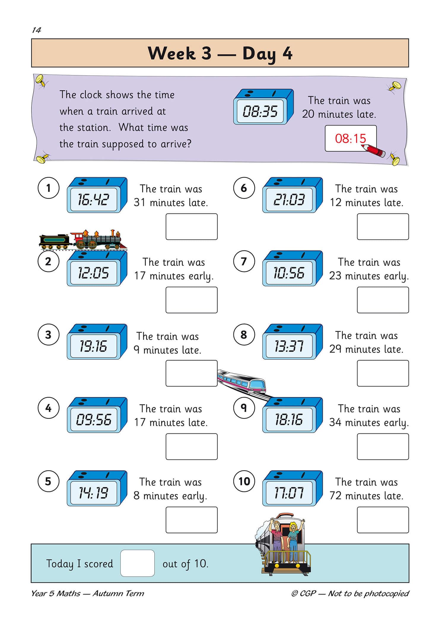 New KS2 Maths Daily Practice Book: Year 5 Autumn Term: perfect for catching up at home (CGP KS2 Maths),Used