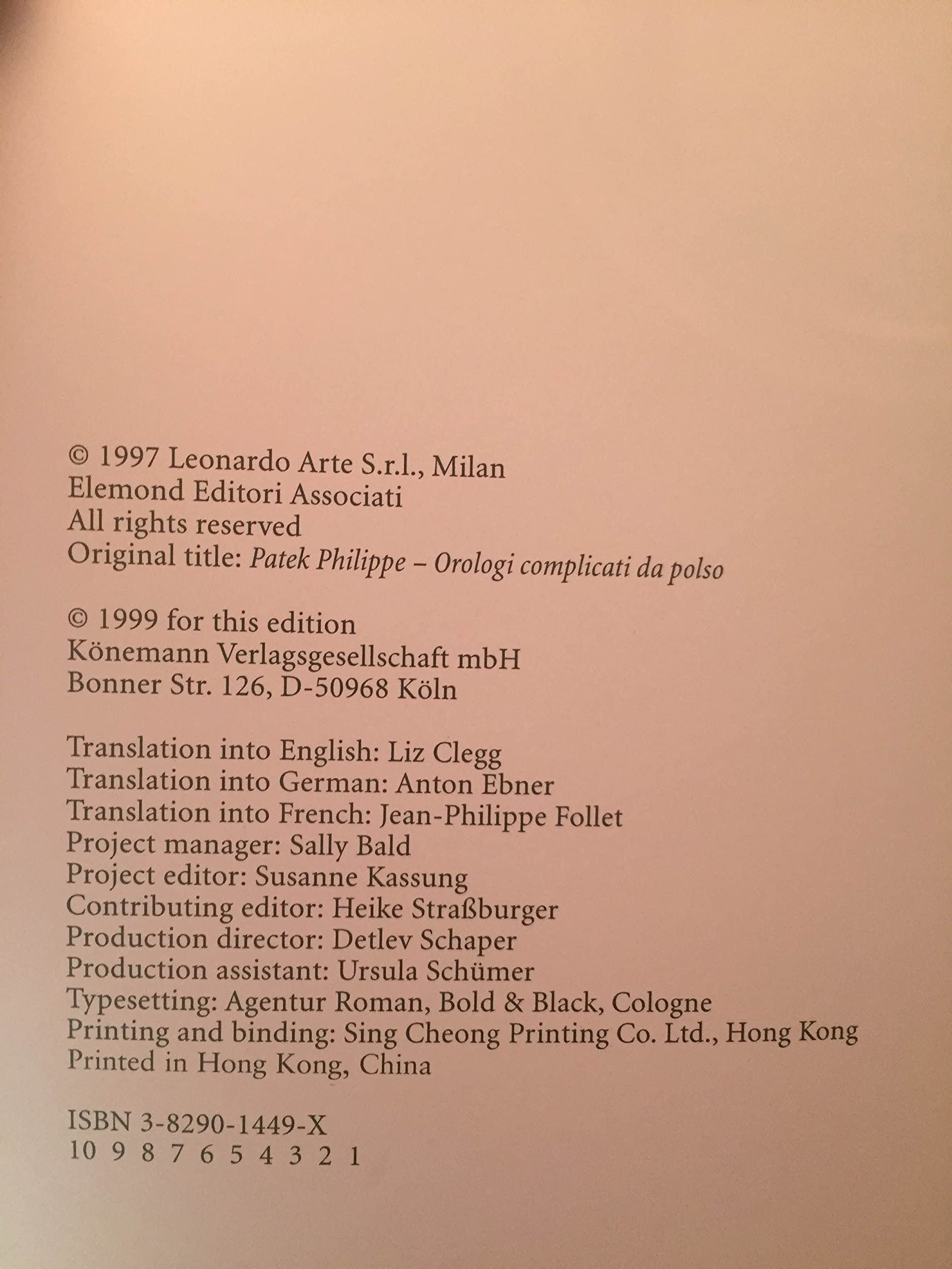 Patek Philippe: Complicated Wrist Watches (German, English and French Edition),Used