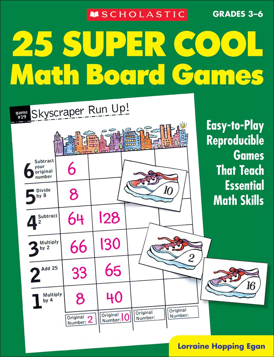 25 Math Board Games: Easytoplay Reproducible Games That Teach Essential Math Skills, Grades 36,New