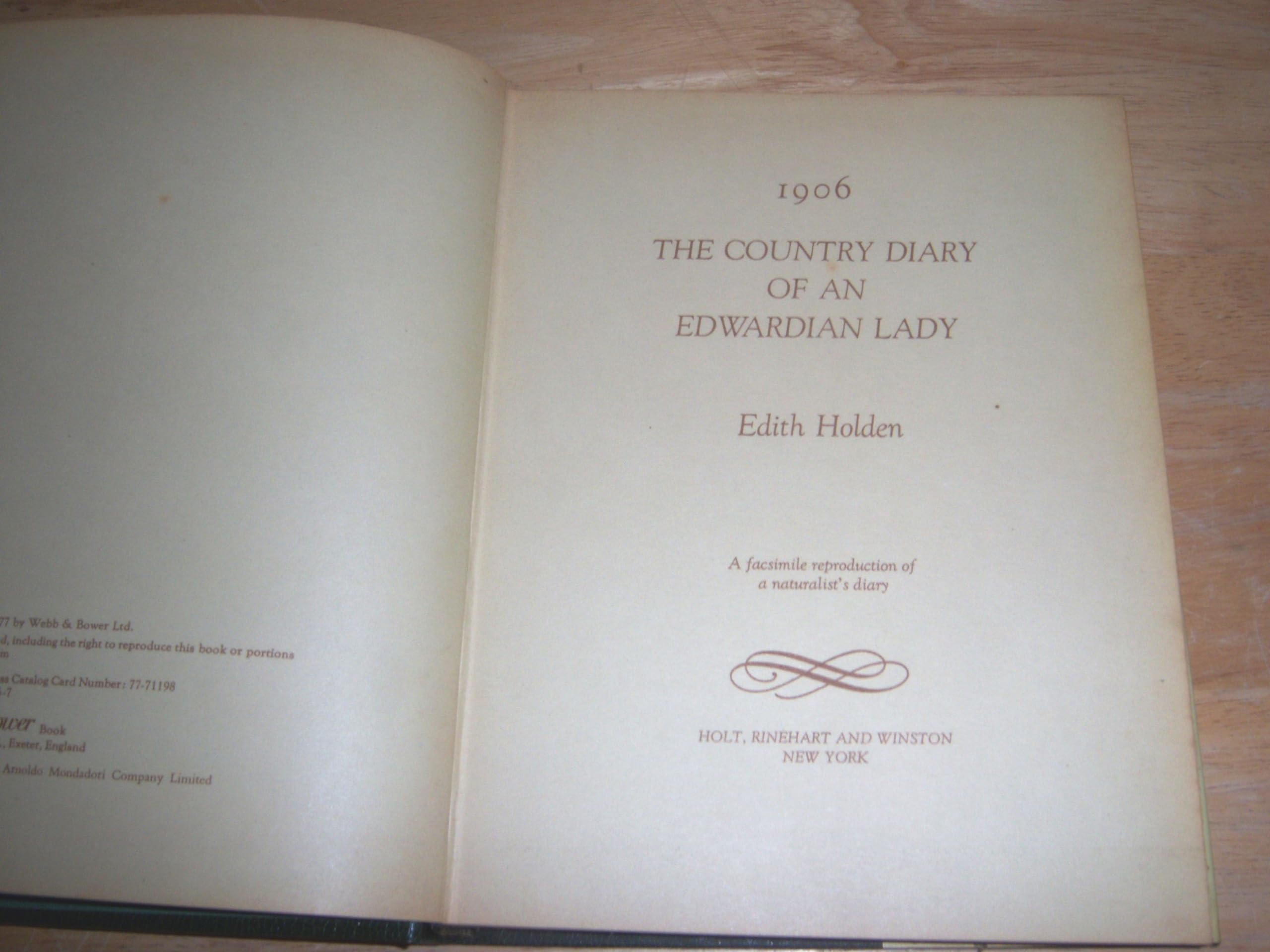 The Country Diary of an Edwardian Lady, 1906: A Facsimile Reproduction of a Naturalist's Diary,New