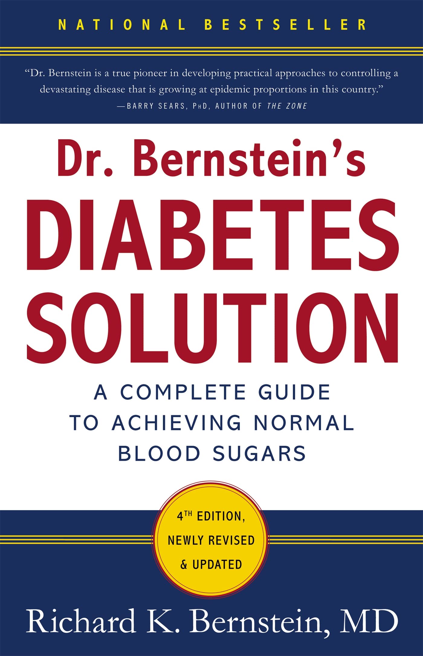 Dr. Bernstein's Diabetes Solution: The Complete Guide to Achieving Normal Blood Sugars,Used