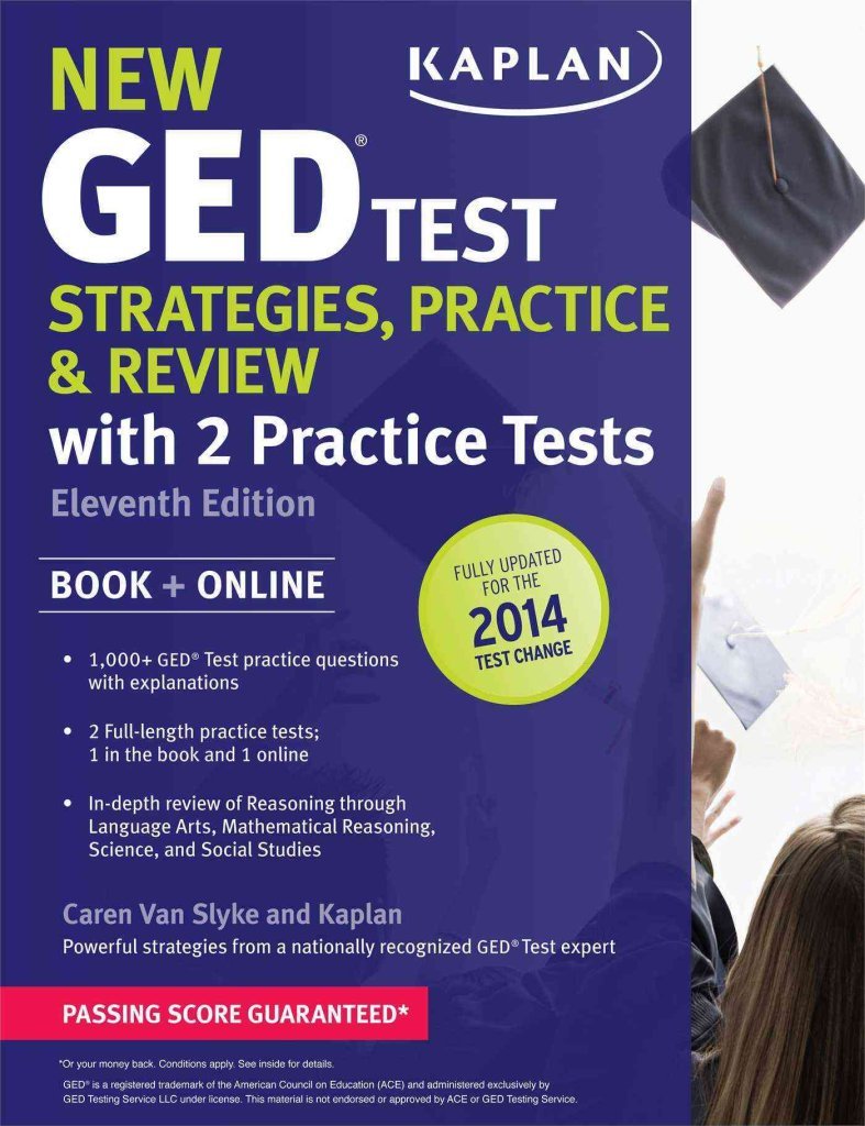 New GED Test Strategies, Practice, and Review with 2 Practice Tests: Book + Online