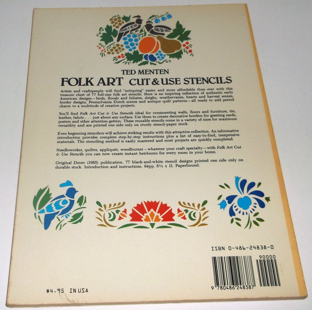 Folk Art Cut & Use Stencils,New