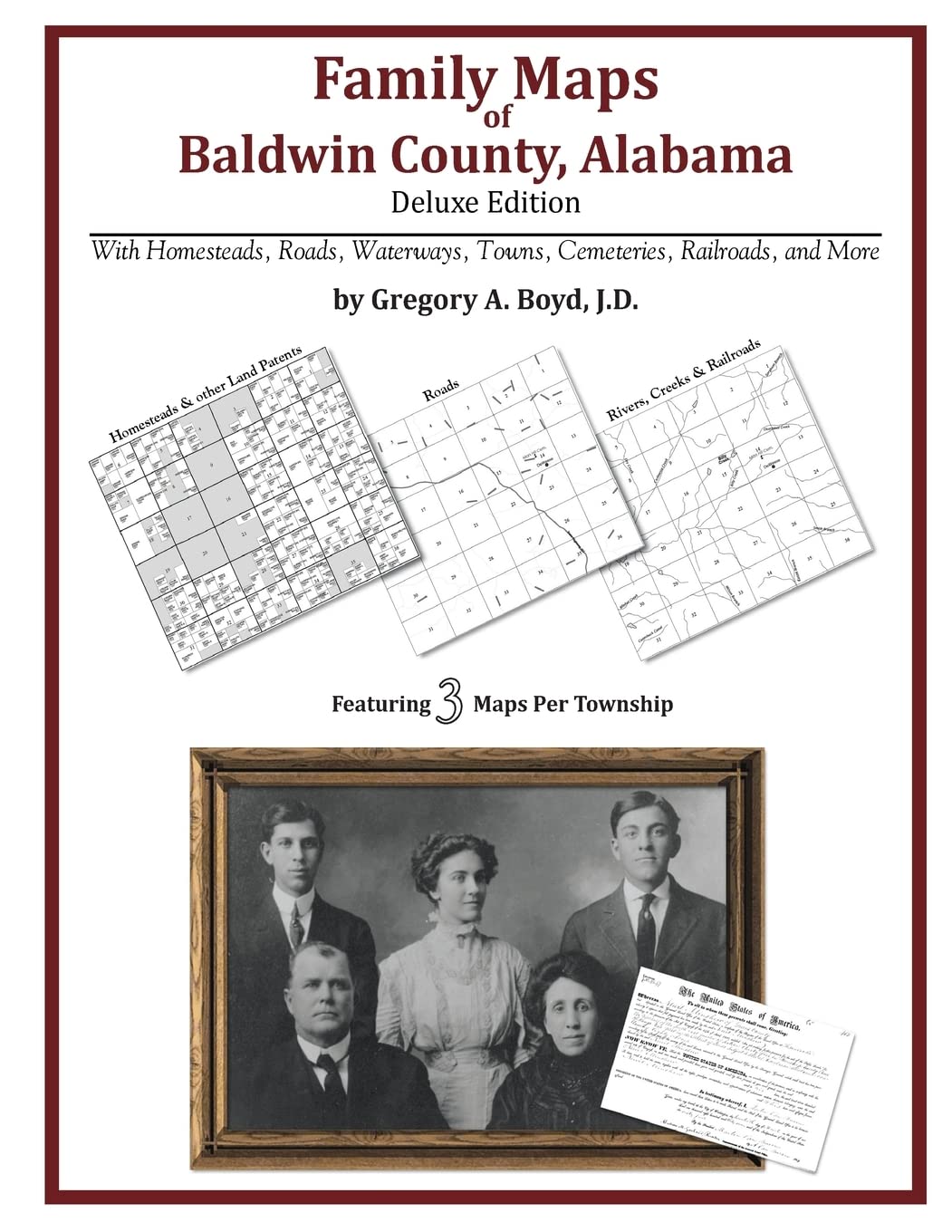 Family Maps of Baldwin County, Alabama, Deluxe Edition,Used