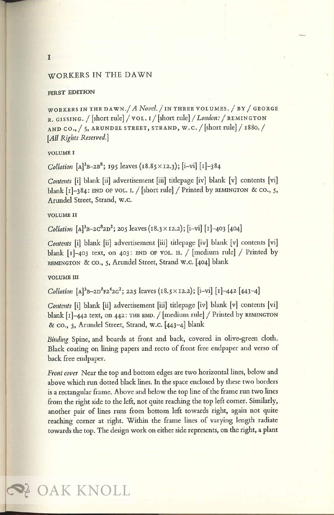 George Gissing: A bibliography,Used