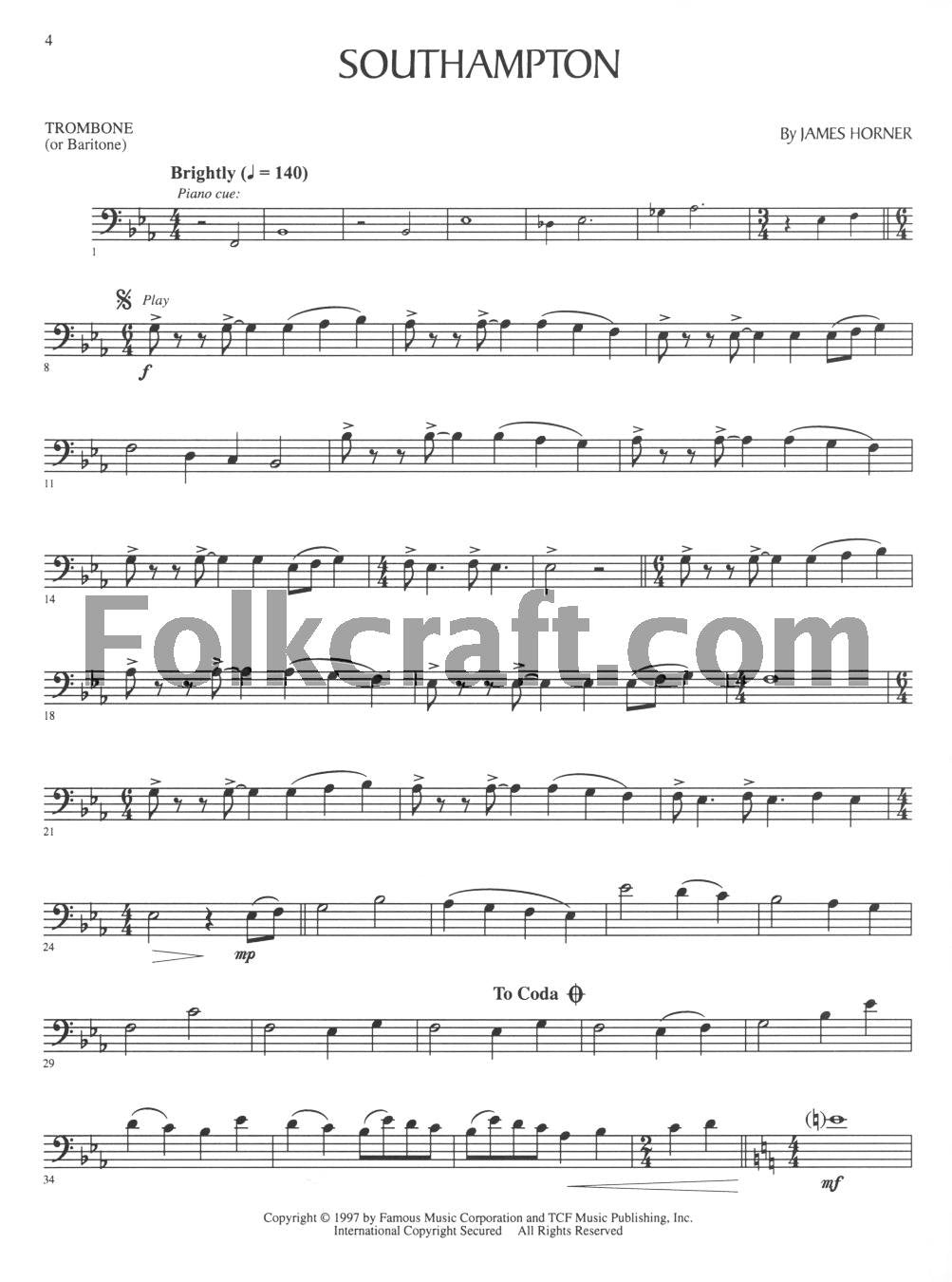 Music from Titanic: Trombone,Used