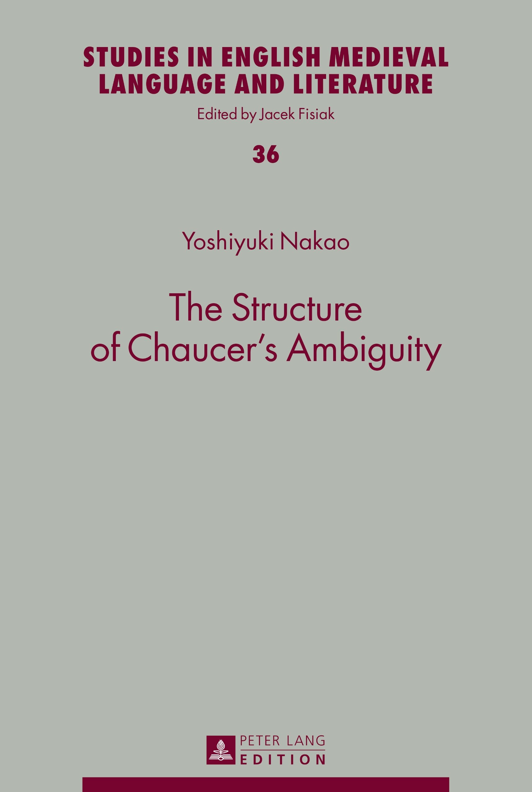 The Structure Of Chaucers Ambiguity (Studies In English Medieval Language And Literature),Used