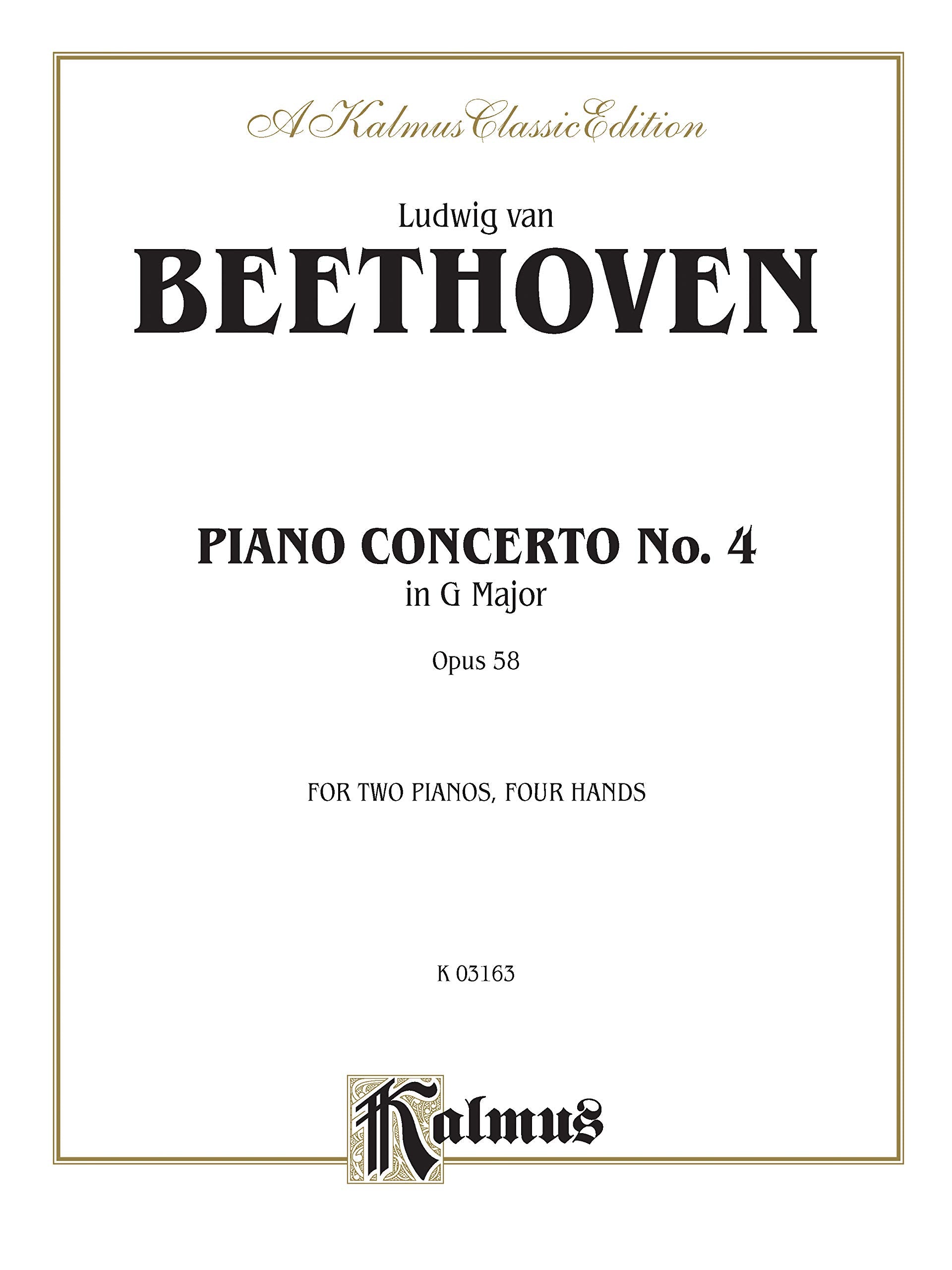 Piano Concerto No. 4 in G, Op. 58 (Kalmus Edition),Used