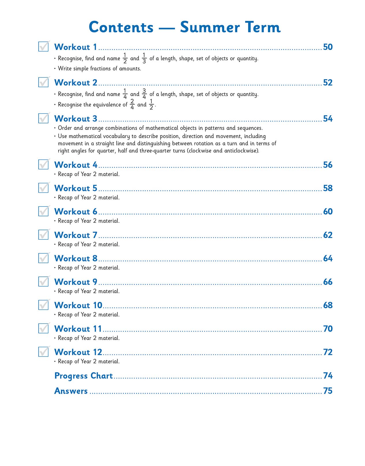 New KS1 Maths 10Minute Weekly Workouts Year 2 (CGP KS1 Maths),Used