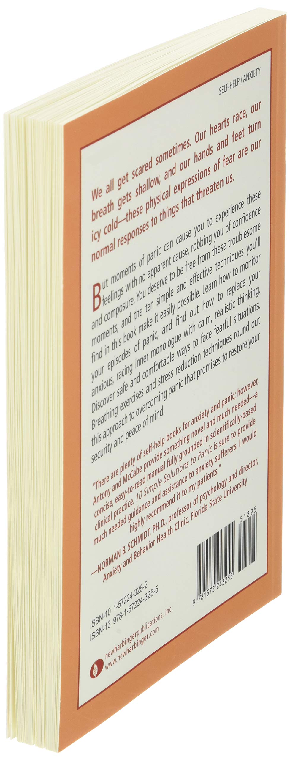 10 Simple Solutions to Panic: How to Overcome Panic Attacks, Calm Physical Symptoms, and Reclaim Your Life (The New Harbinger Te,Used