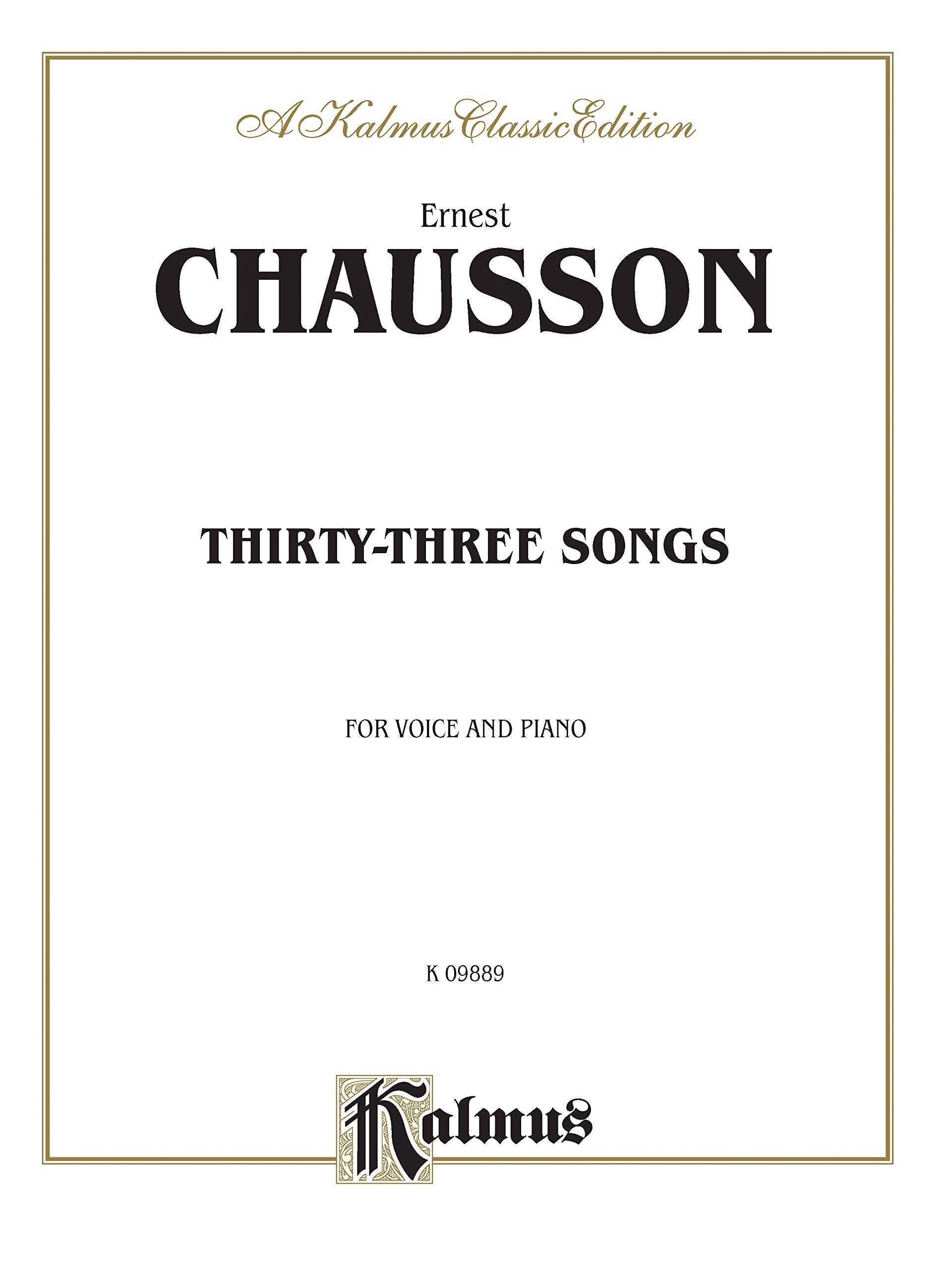ThirtyThree Songs: French Language Edition (Kalmus Edition) (French Edition),Used