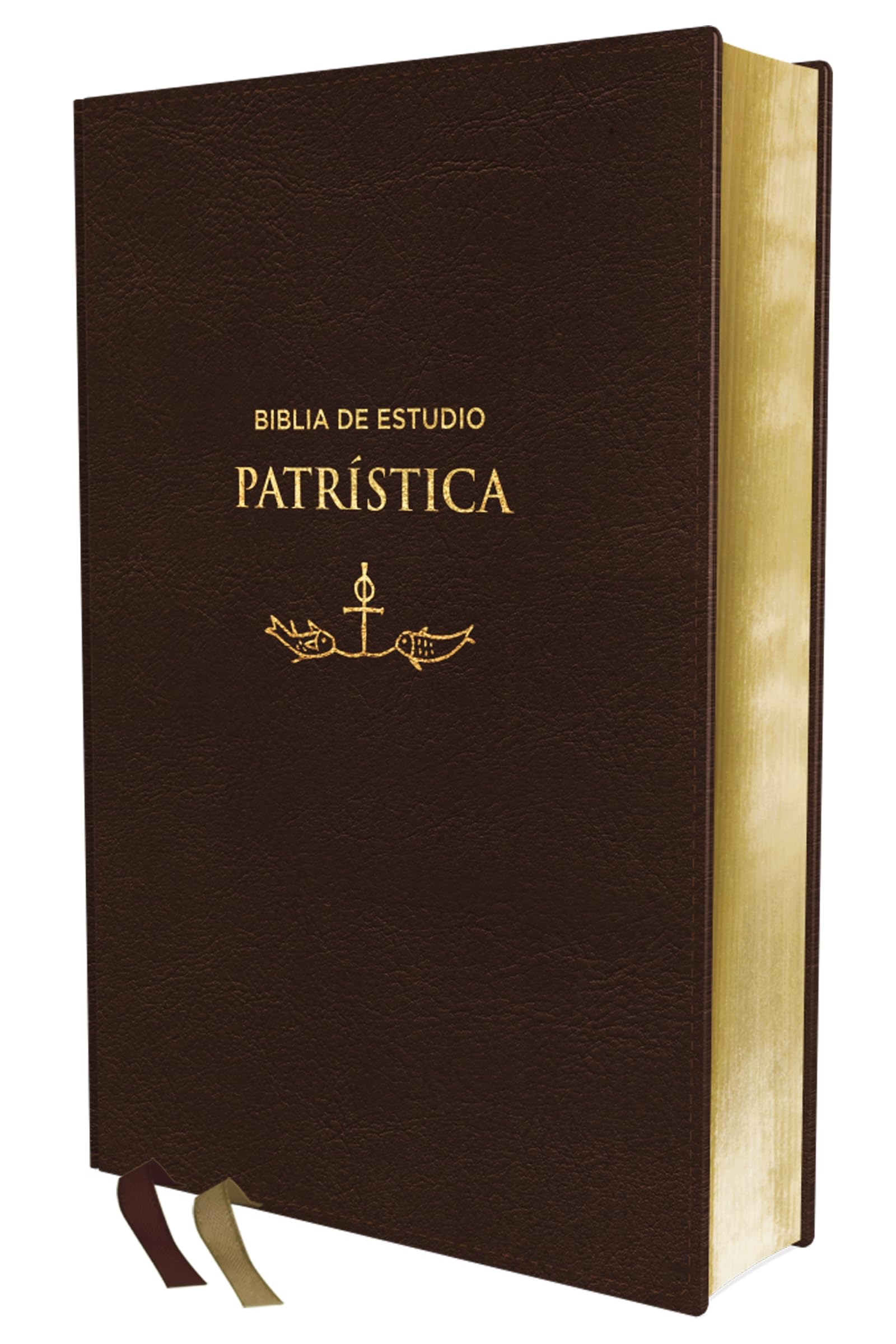 Reina Valera Revisada, Biblia de Estudio Patrstica, Leathersoft, Marrn, Interior a dos colores, Palabras de Jess en rojo: La Sab,Used