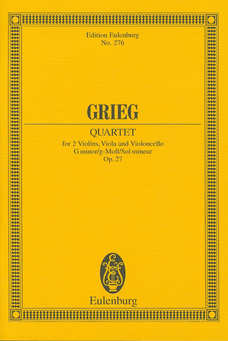 String Quartet in G Minor, Op. 27: Study Score (Edition Eulenburg),Used