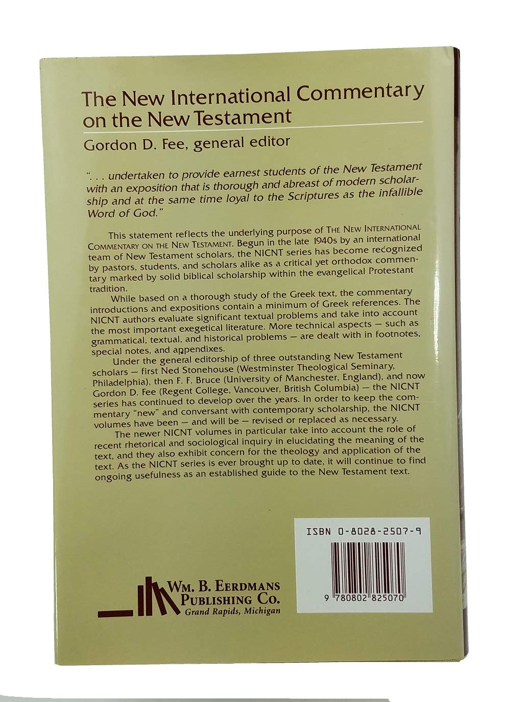 The First Epistle to the Corinthians (The New International Commentary on the New Testament),Used