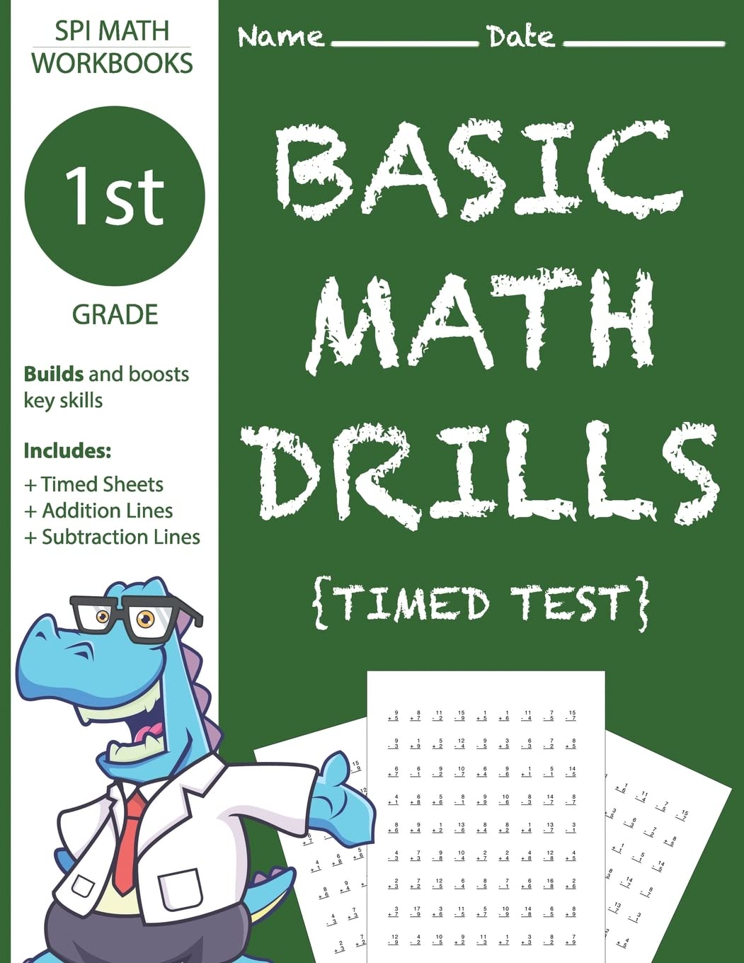 1st Grade Basic Math Drills Timed Test: Builds and Boosts Key Skills Including Math Drills, Addition and Subtraction Problem wor,New