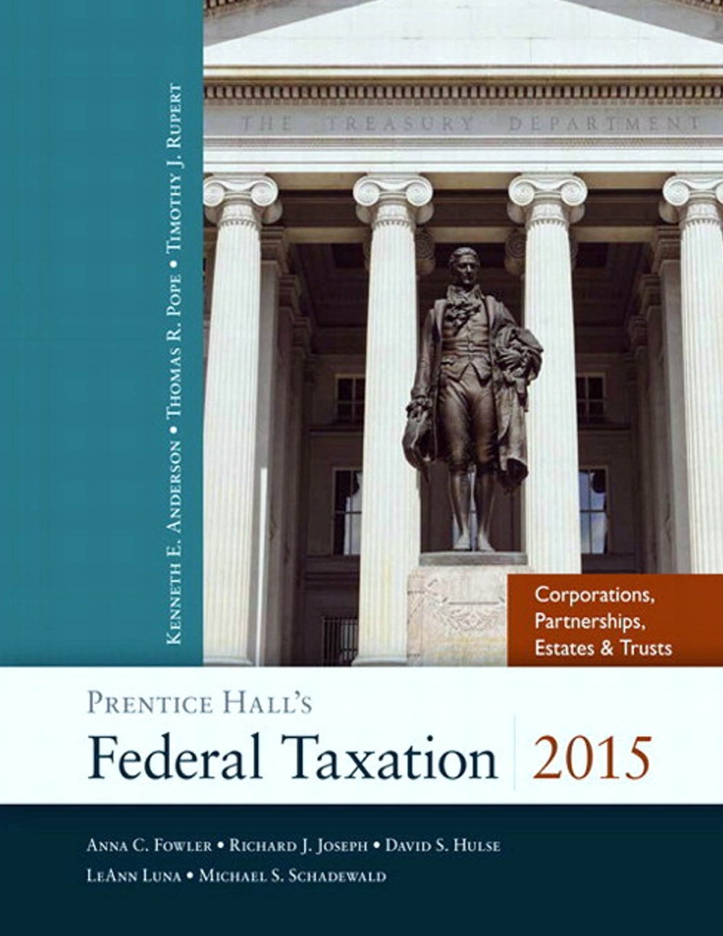 Prentice Hall's Federal Taxation 2015 Corporations, Partnerships, Estates & Trusts (28th Edition),Used