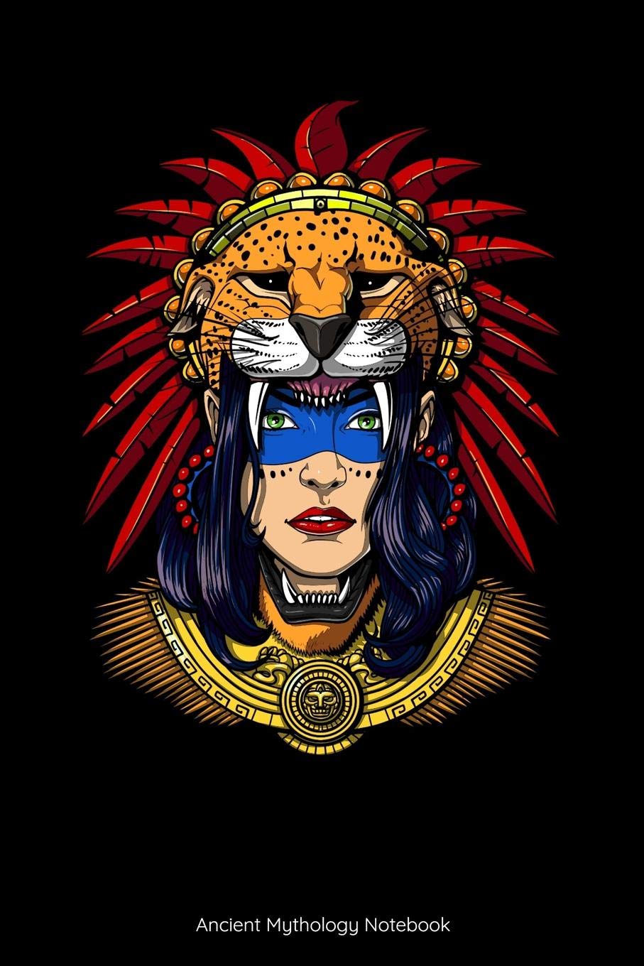Ancient Mythology Notebook: Aztec Jaguar Princess Warrior Notebook,Used