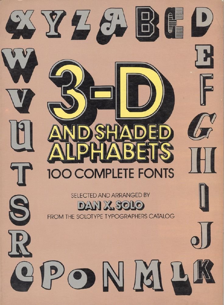 3D and Shaded Alphabets (Dover Pictorial Archive Series),Used