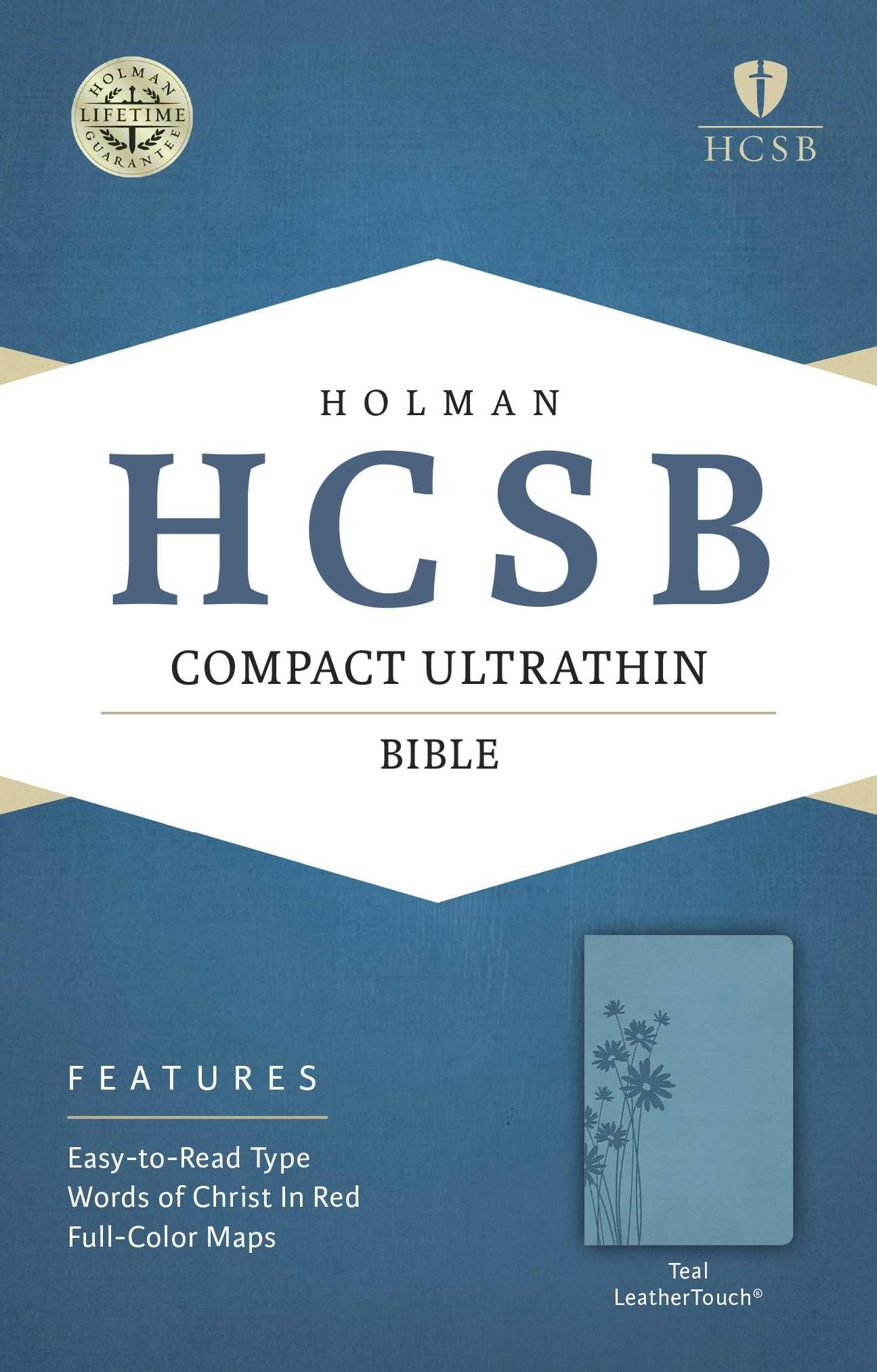 HCSB Compact Ultrathin Bible, Teal LeatherTouch,Used