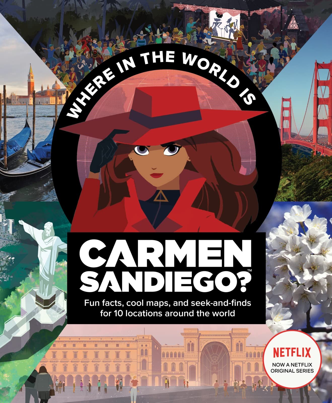 Where in the World Is Carmen Sandiego?: With Fun Facts, Cool Maps, and Seek and Finds for 10 Locations Around the World,Used