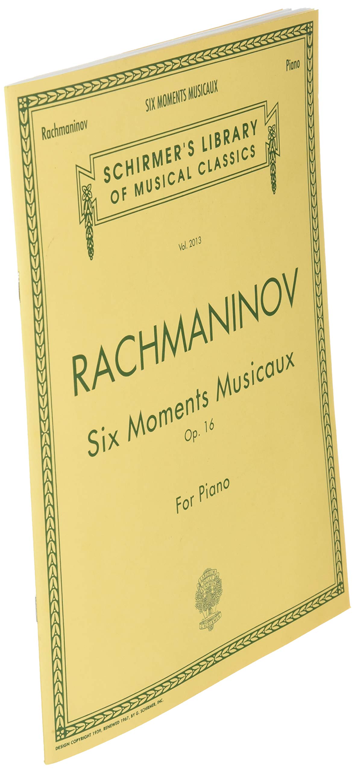 Six Moments Musicaux, Op. 16: Schirmer Library of Classics Volume 2013 Piano Solo (Schirmer's Library of Musical Classics),New