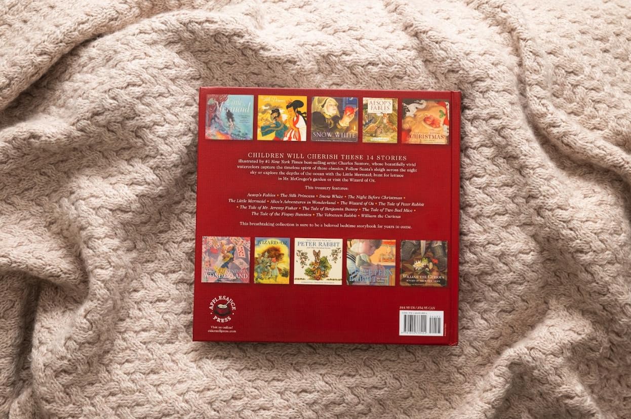 The Illustrated Treasury of Classic Children's Stories: Featuring 14 Classic Children's Books Illustrated by Charles Santore, ac,Used