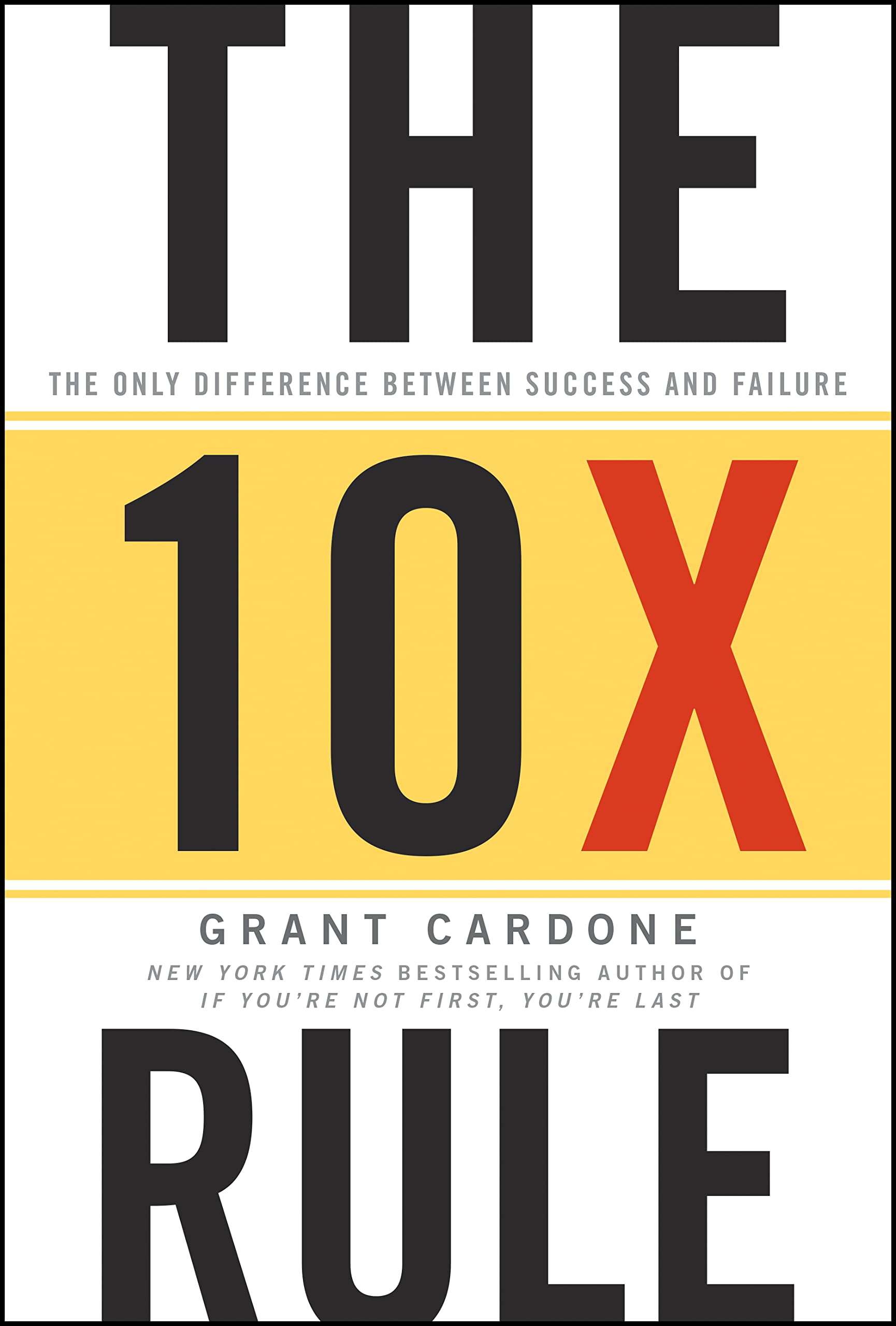 The 10X Rule: The Only Difference Between Success And Failure,New