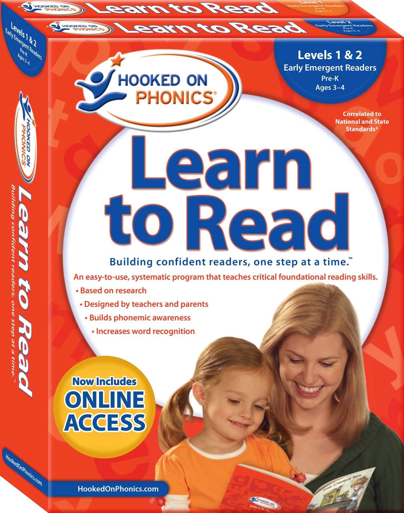 Hooked on Phonics Learn to Read  Levels 1&2 Complete: Early Emergent Readers (PreK  Ages 34) (1) (Learn to Read Complete Sets,Used