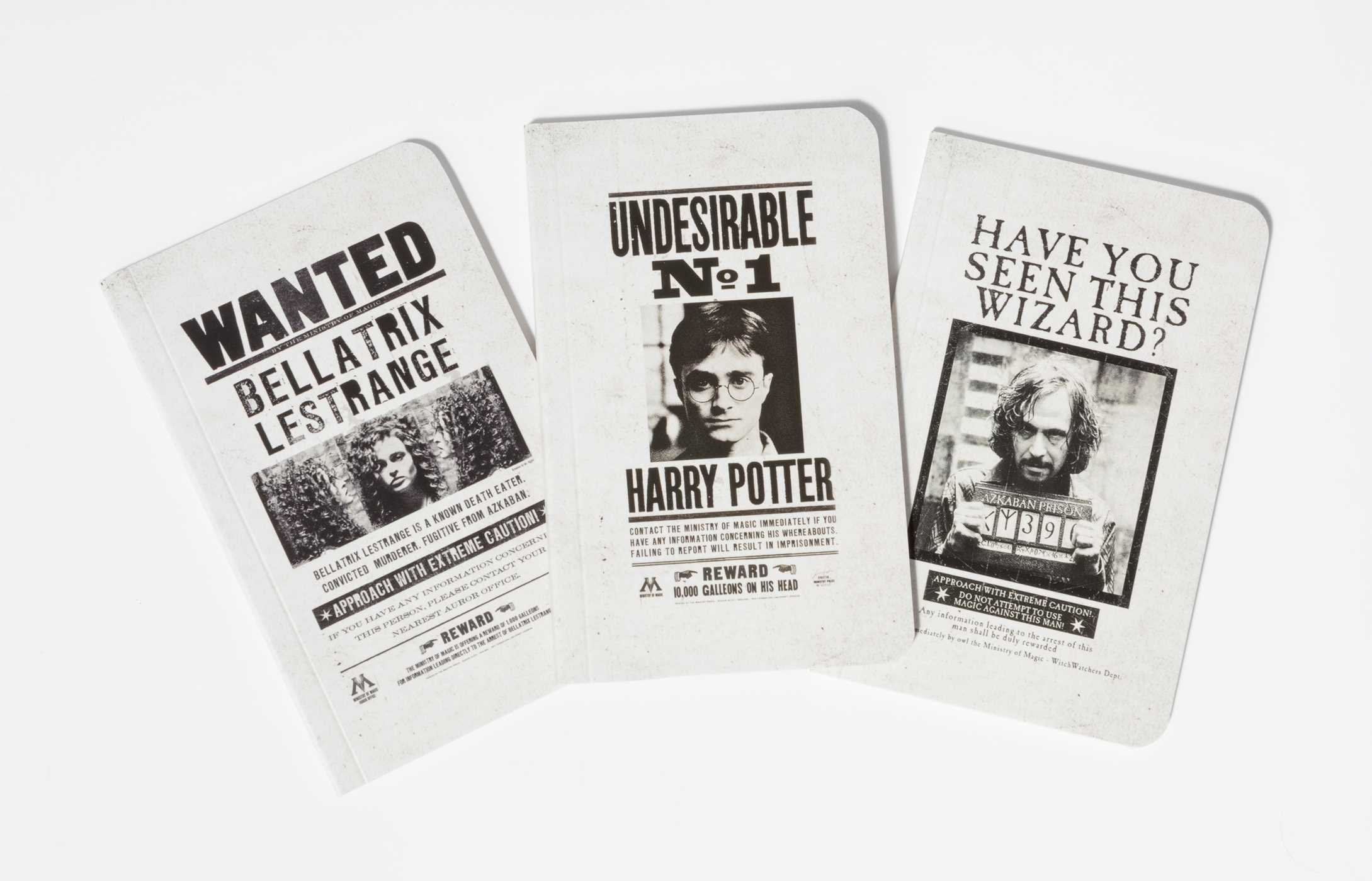 Harry Potter: Wanted Posters Pocket Notebook Collection (Set of 3),Used