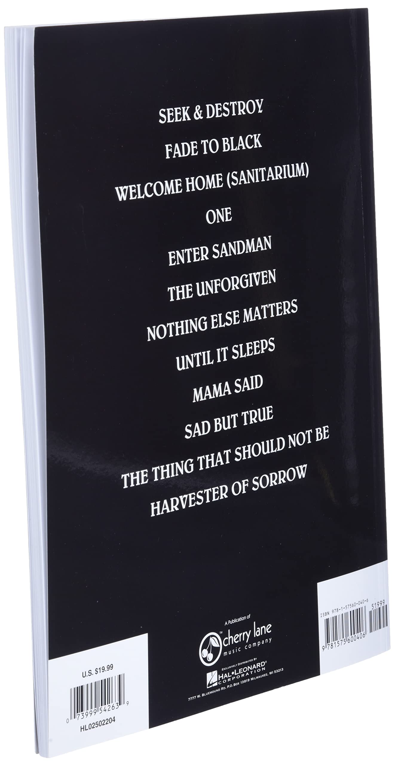 Best of Metallica Piano, Vocal and Guitar Chords,New
