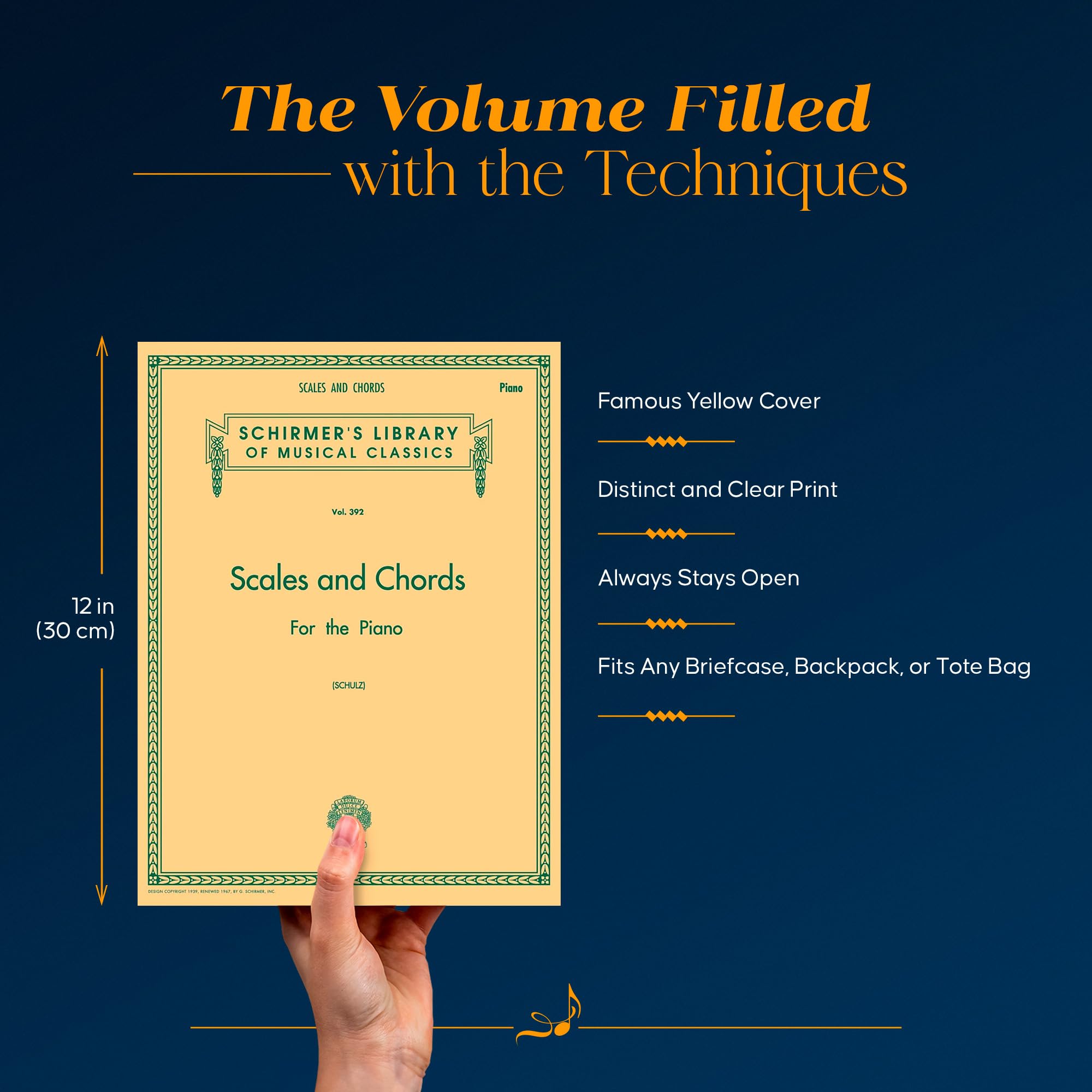 Scales and Chords for Piano, Vol. 392  Schirmer?s Library  Piano Music Book with All Major and Minor Keys  Classic Piano Book,New