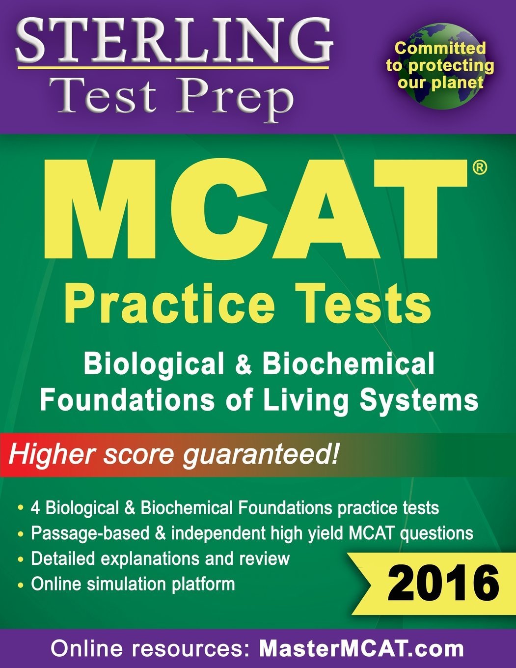 Sterling Test Prep MCAT Practice Tests: Biological & Biochemical Foundations,Used