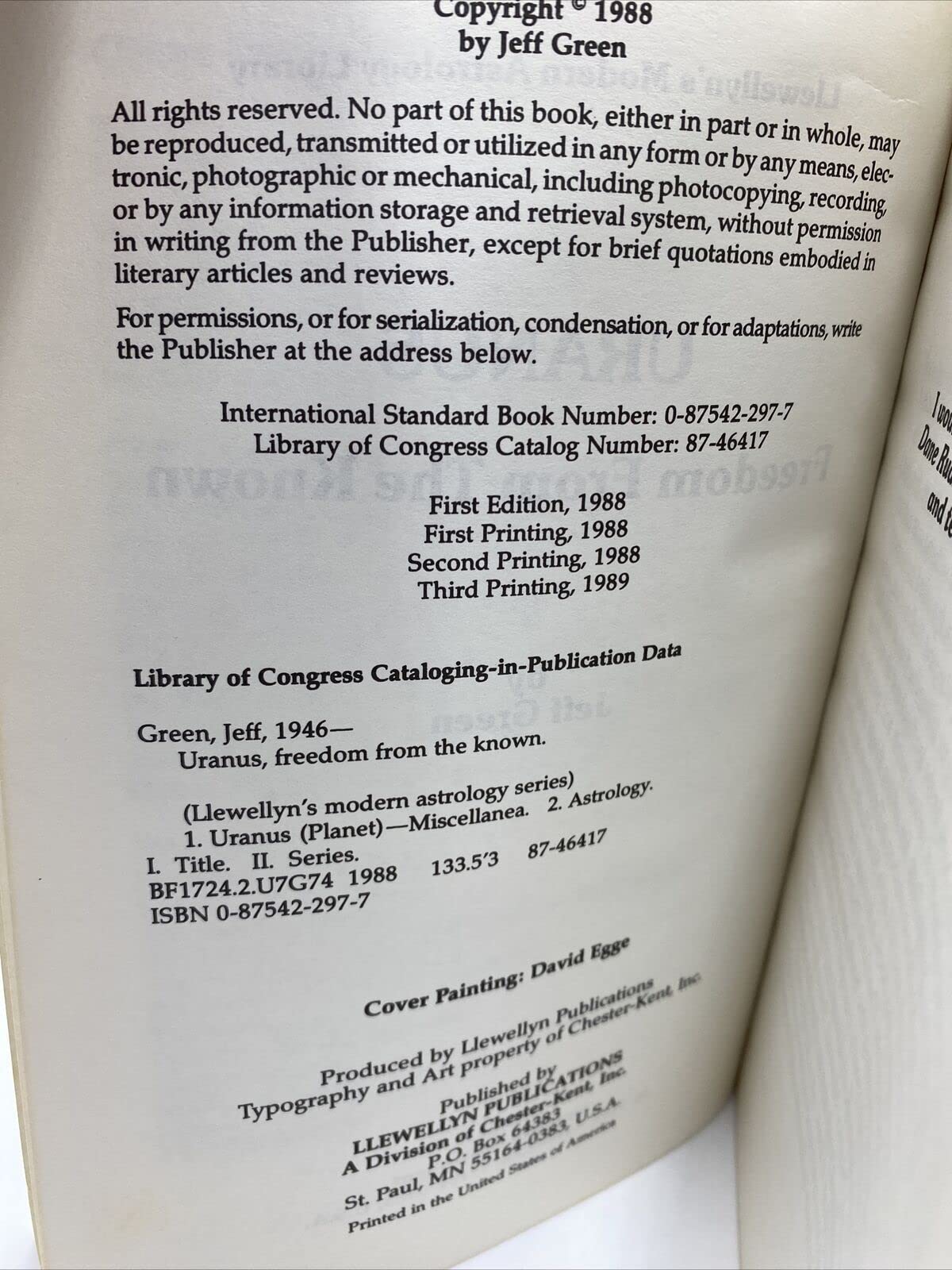 Uranus Freedom From The Known (Llewellyn'S Modern Astrology Library),Used