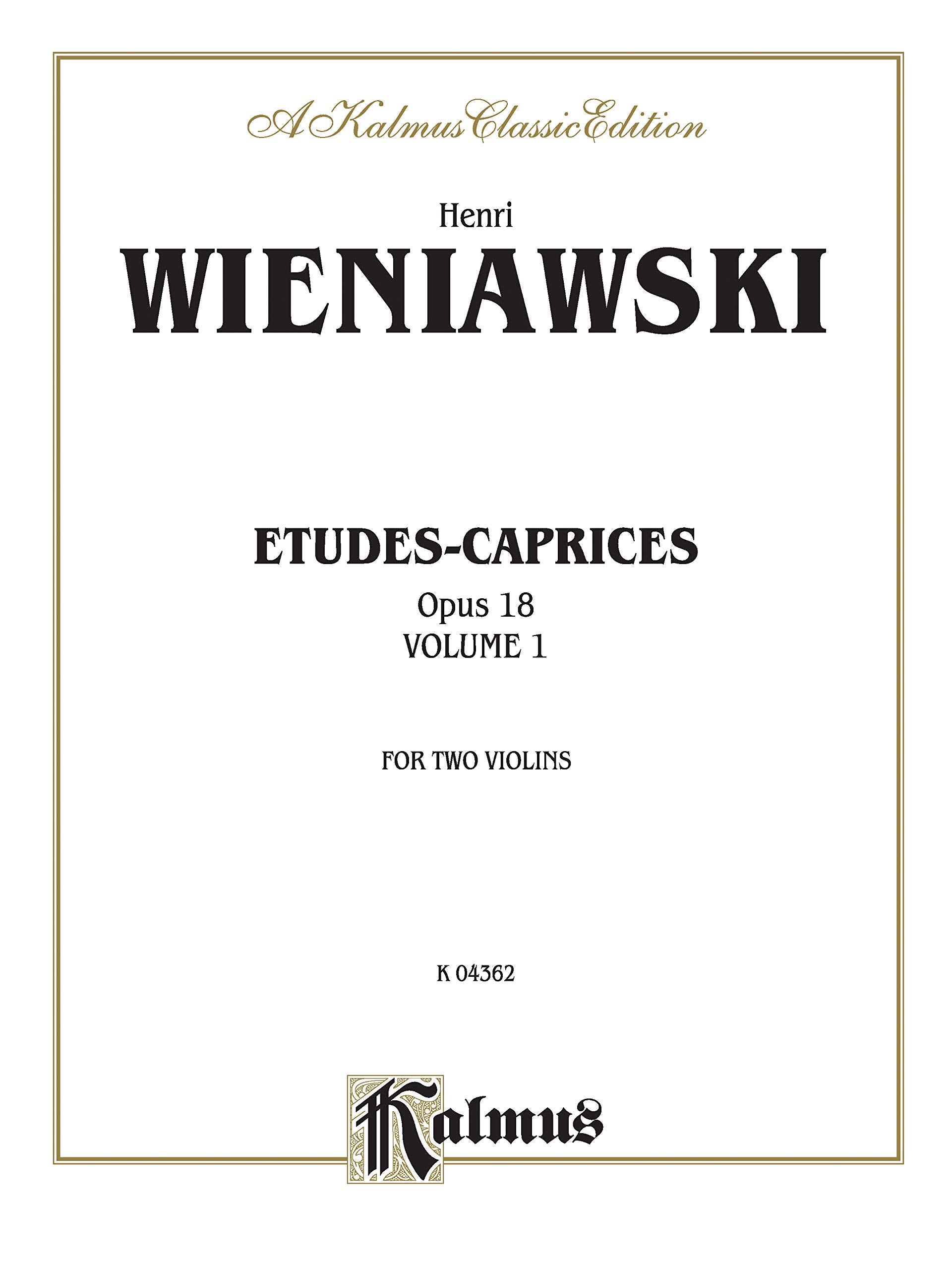 EtudesCaprices, Op. 18, Vol 1 (Kalmus Edition, Vol 1),Used