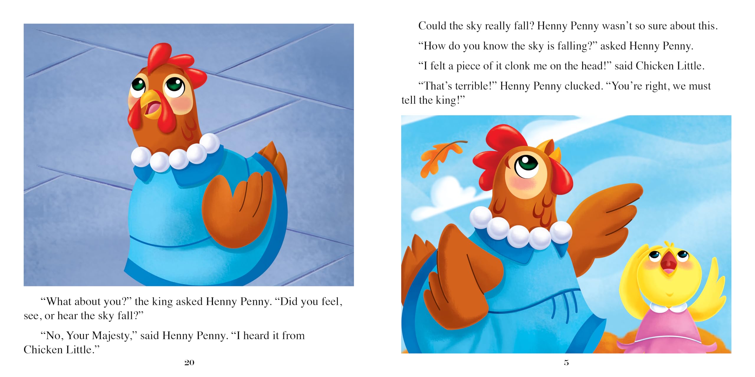 Phidal Chicken Little Little Classics Stories for kids, 24page storybook,Used