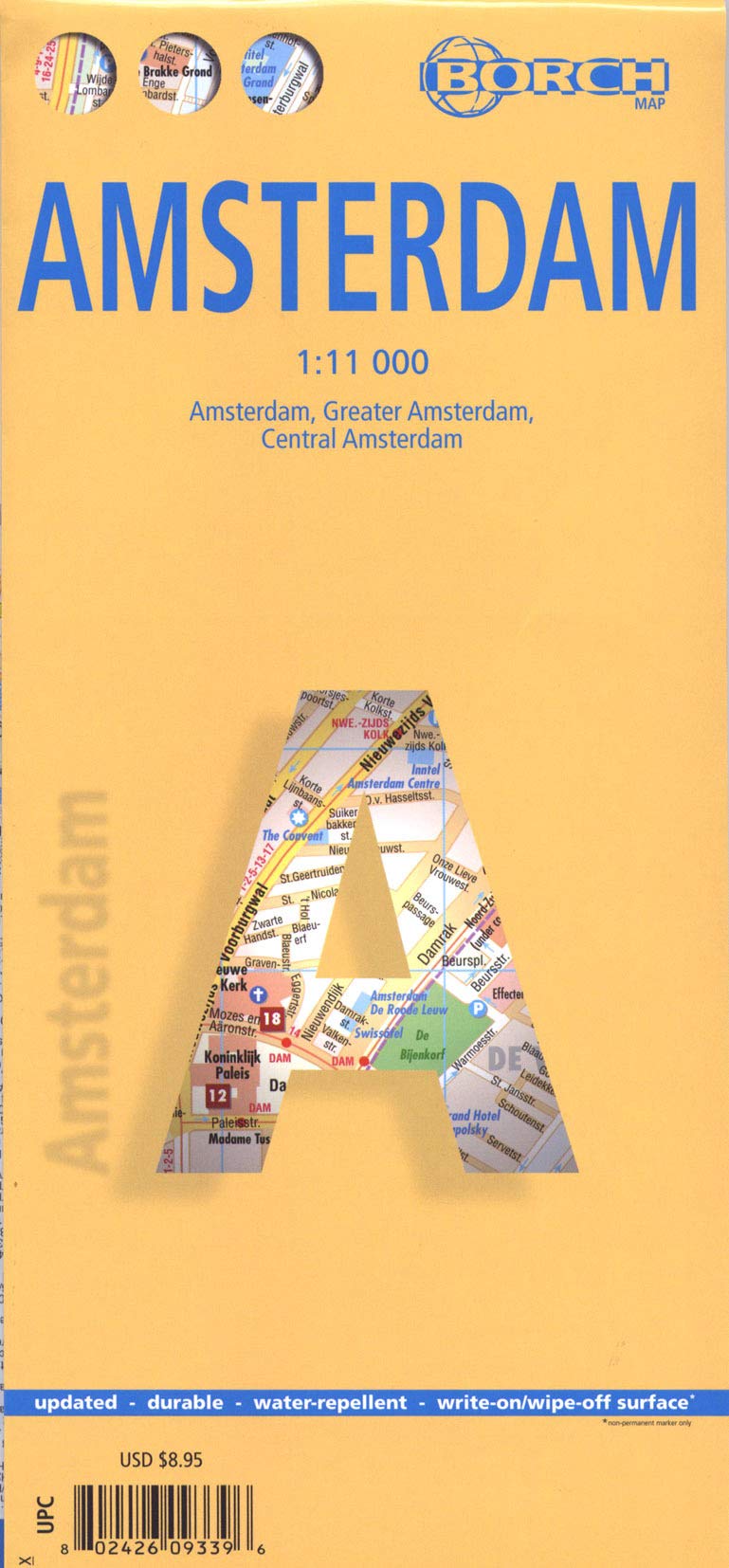 Laminated Amsterdam Map by Borch (English Edition),Used