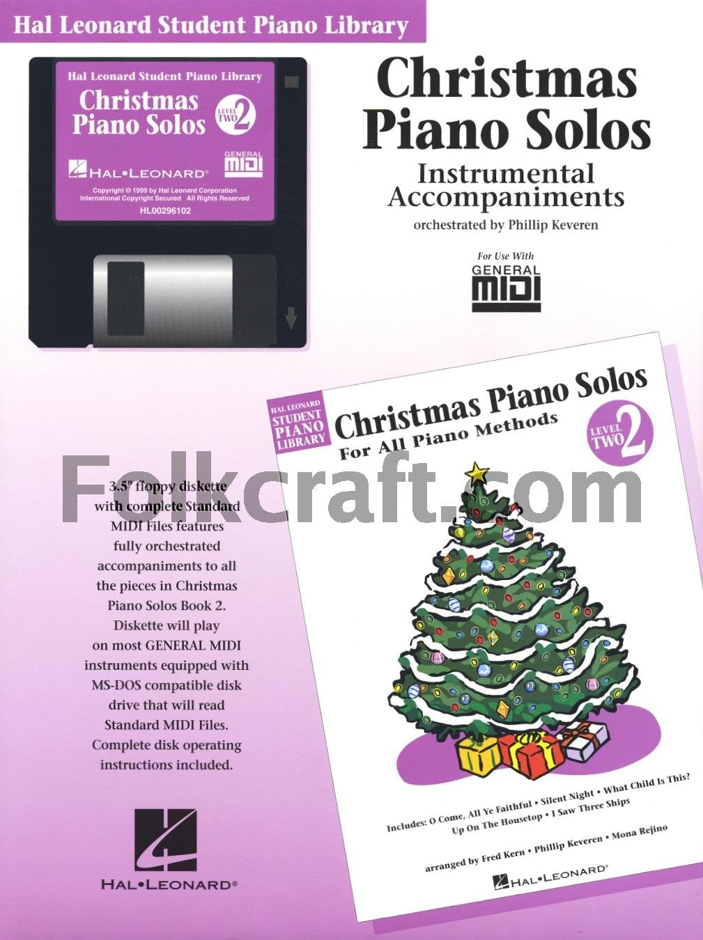 Christmas Piano Solos Level 2 GM Disk: Hal Leonard Student Piano Library,New