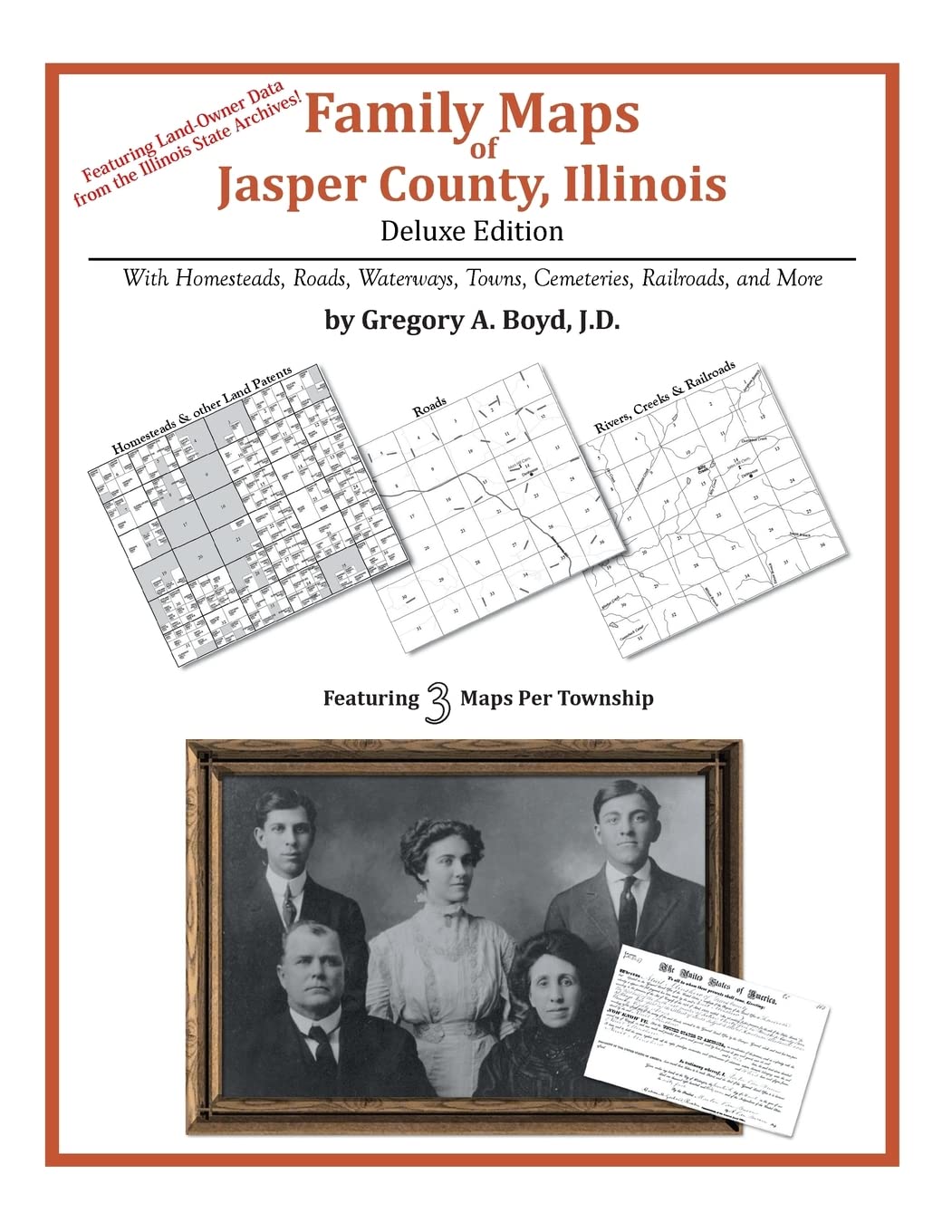 Family Maps of Jasper County, Illinois,Used